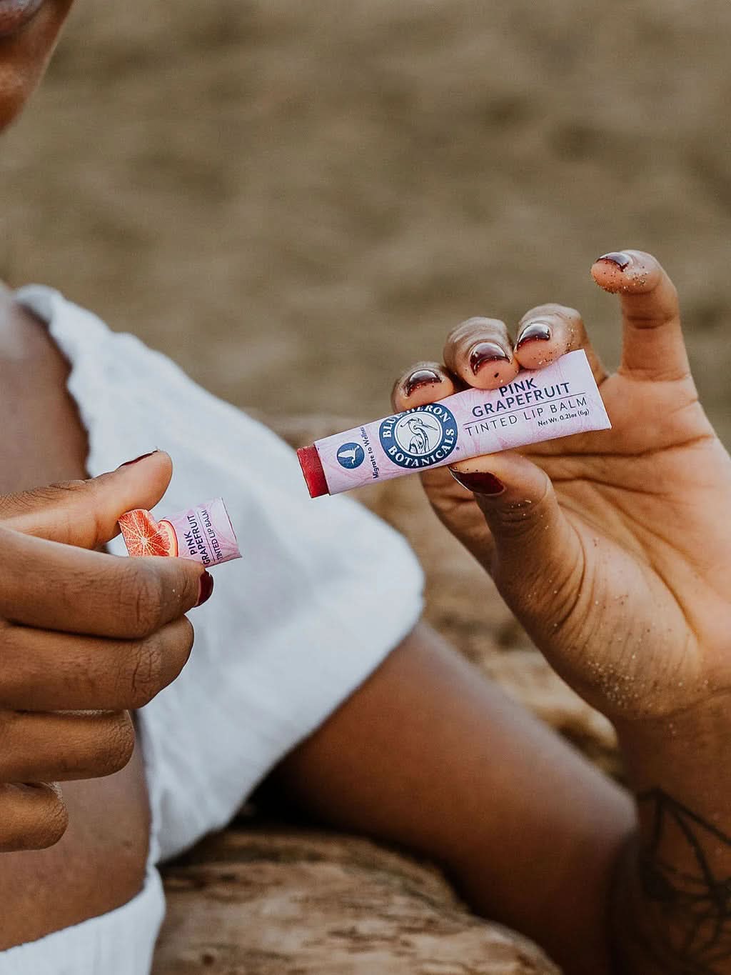 Organic Tinted Lip Balm - Pink Grapefruit - My American Goods