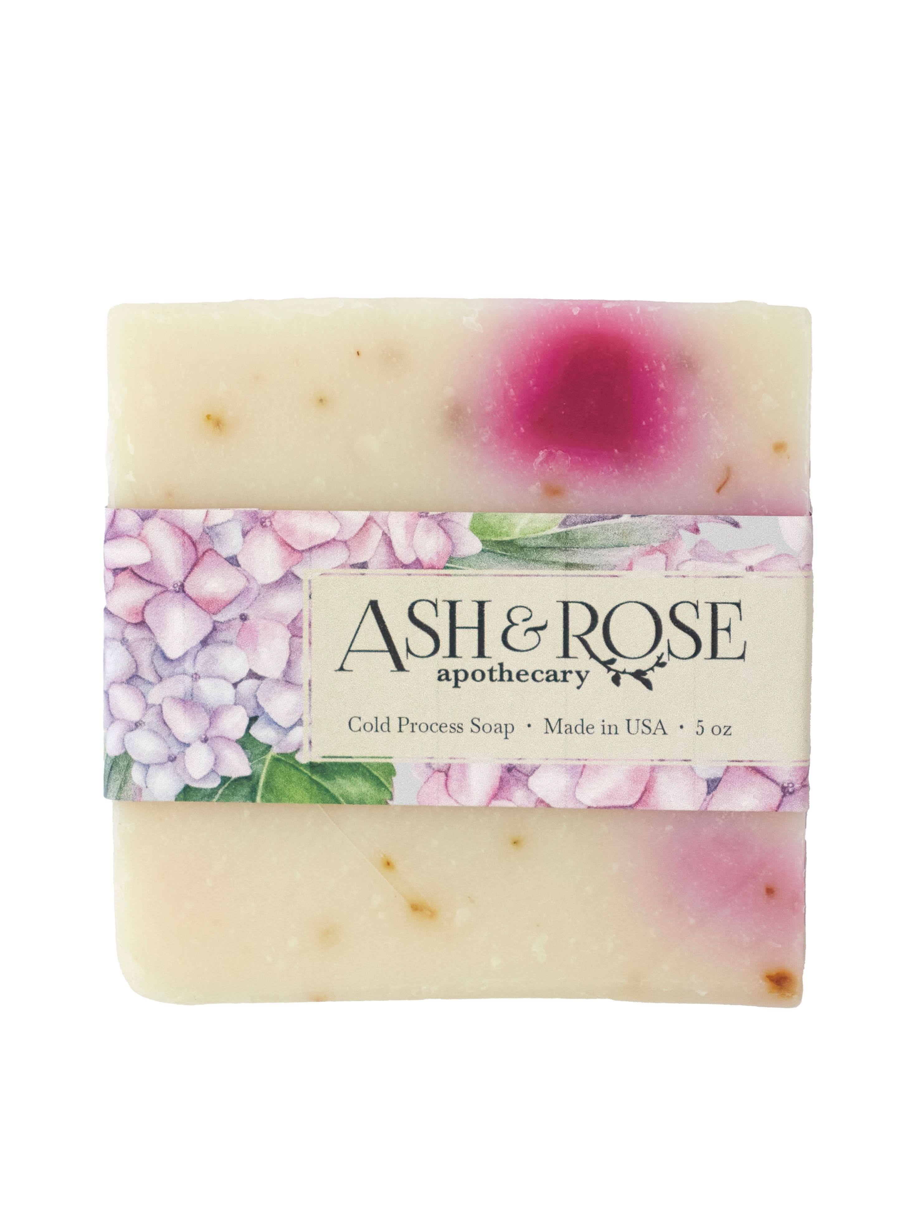 Ash & Rose Bar Soap Pink Hydrangea Soap Scrub Bar