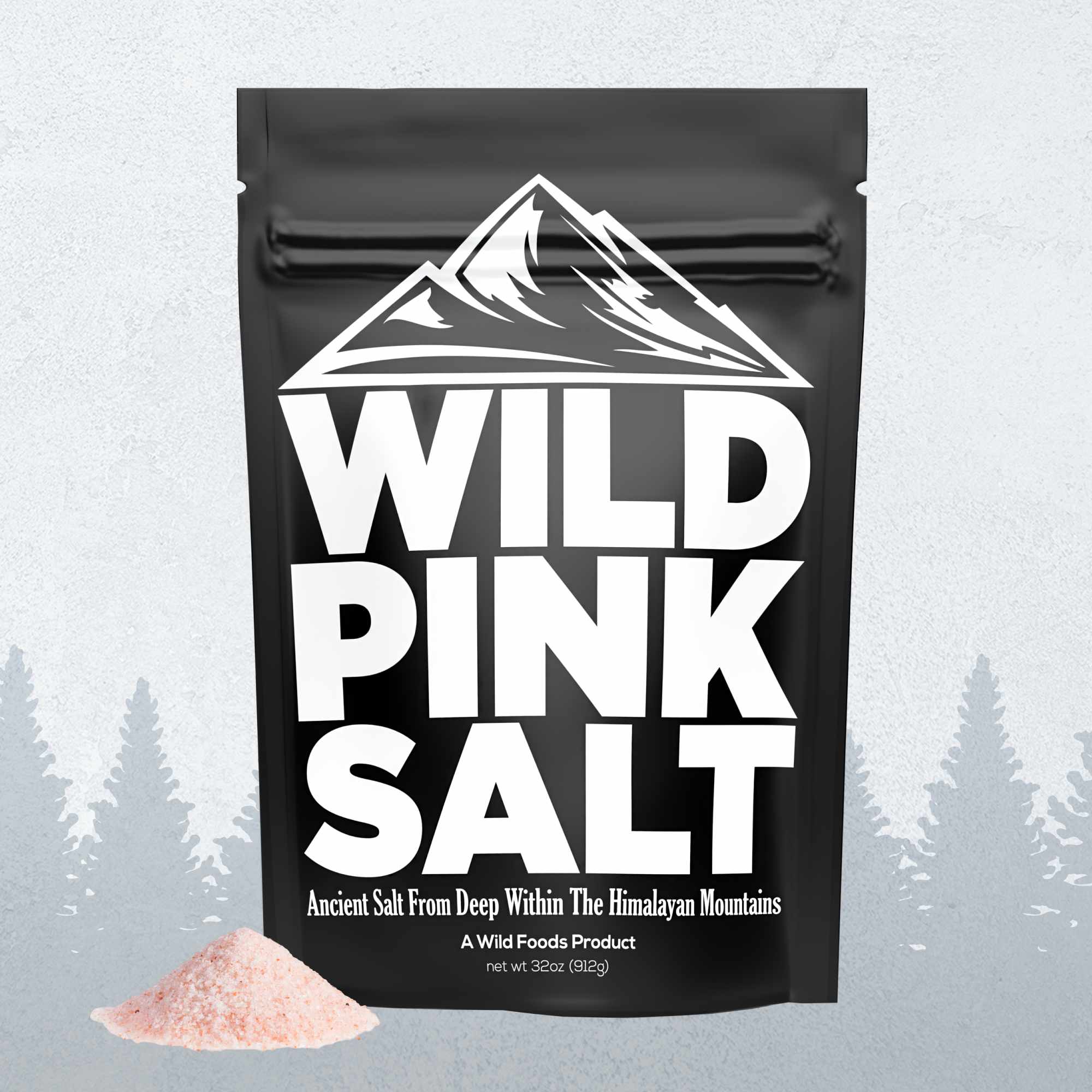 Wild Foods Salt 1x - 32oz Fine Himalayan Pink Salt – Mineral-Rich Gourmet Salt for Flavor & Health