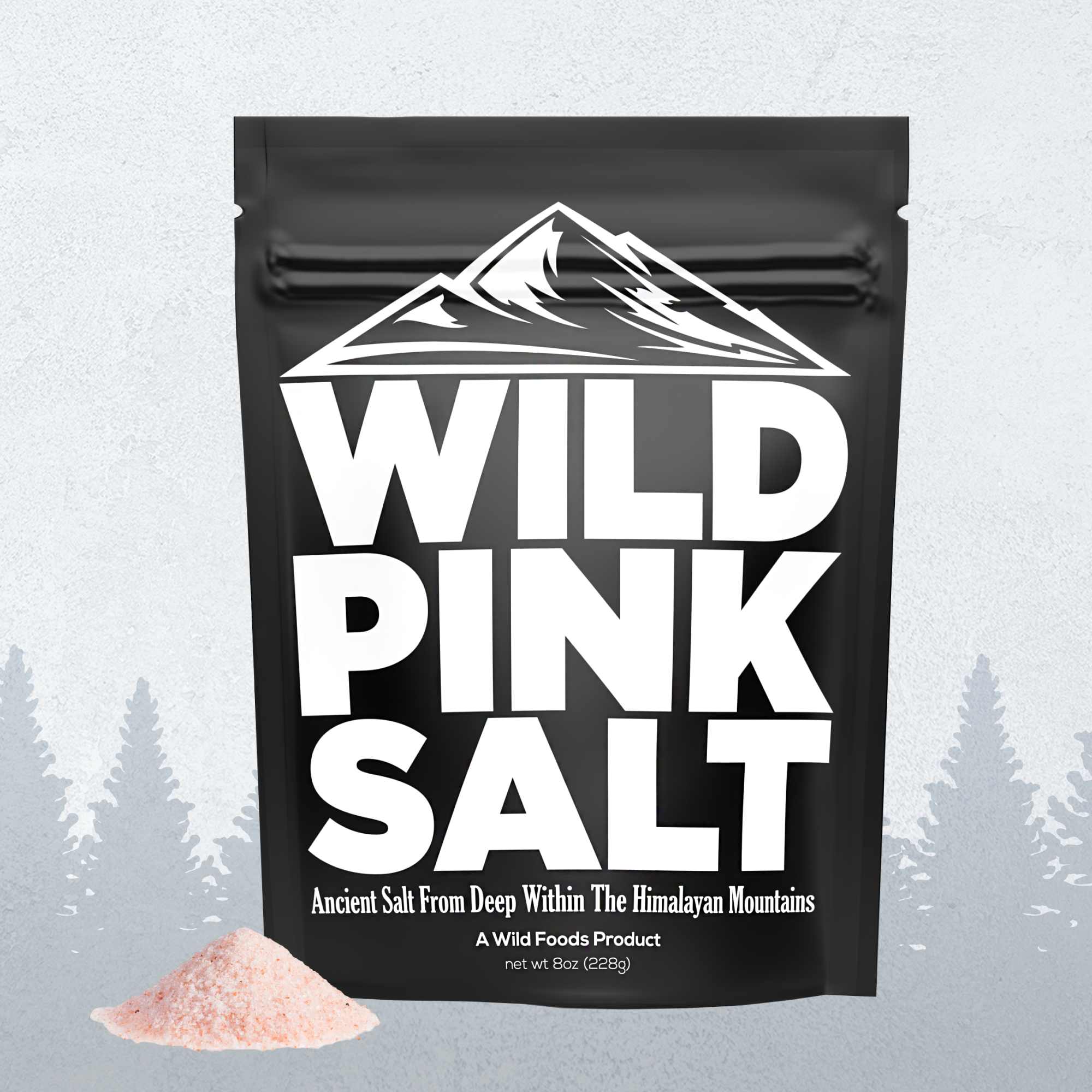 Wild Foods Salt 1x - 8oz Fine Himalayan Pink Salt – Mineral-Rich Gourmet Salt for Flavor & Health