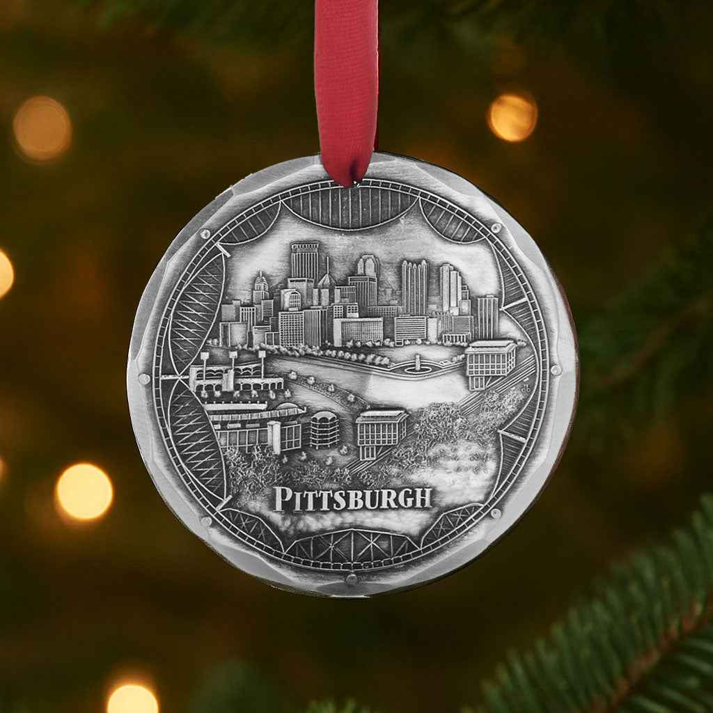 Pittsburgh Bridges Skyline Ornament