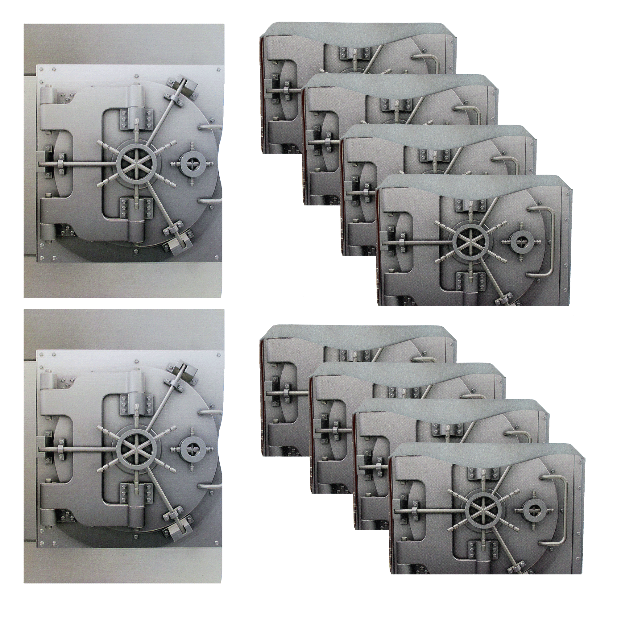 Rogue Industries RFID Sleeve Platinum Vault - 8 Credit Card Sleeves Pack + 2 Passport Sleeves RFID Blocking Credit Card Sleeves - Platinum Vault