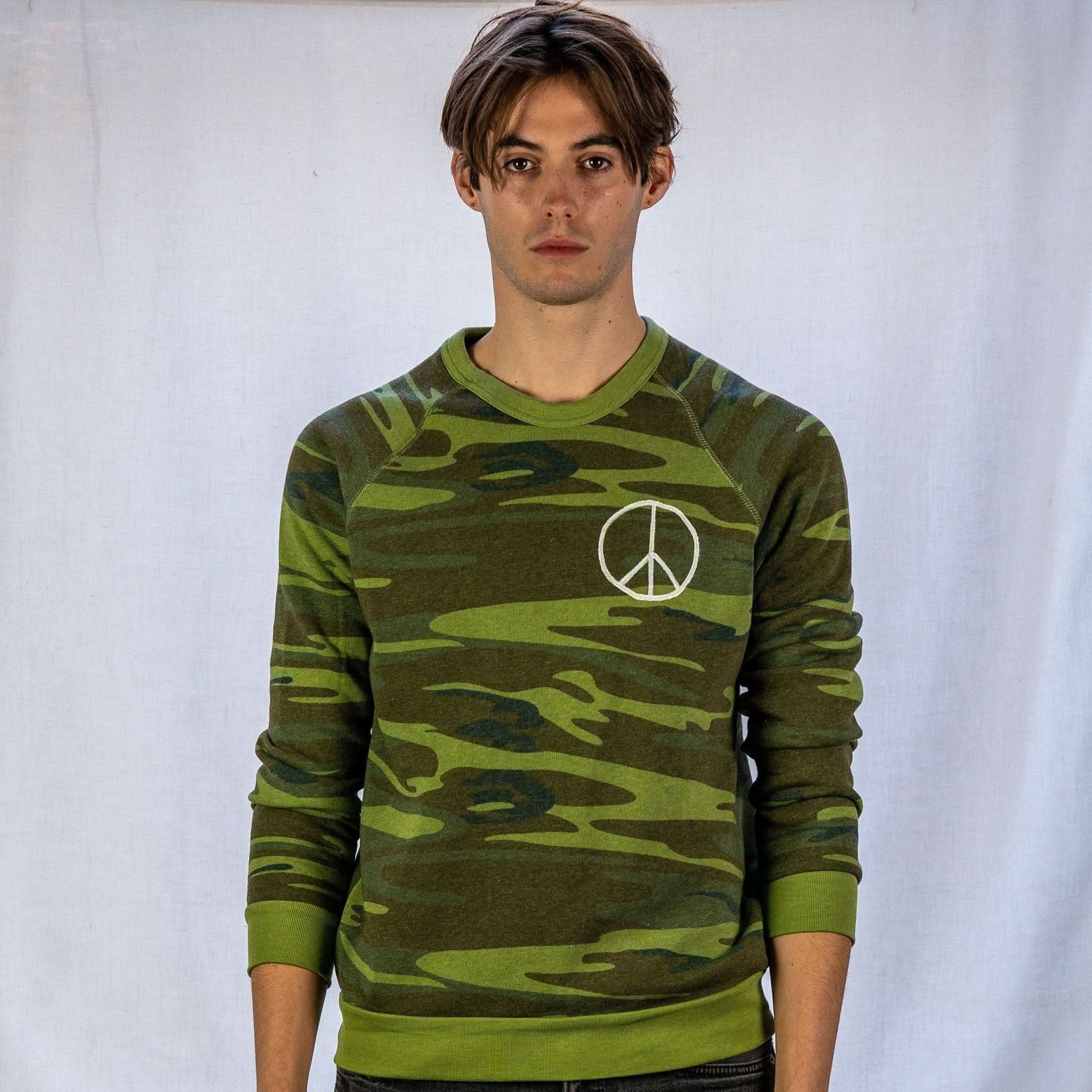 Wren + Glory "PLAYTIME CAMO" Hand-Painted Sweatshirt - My American Goods