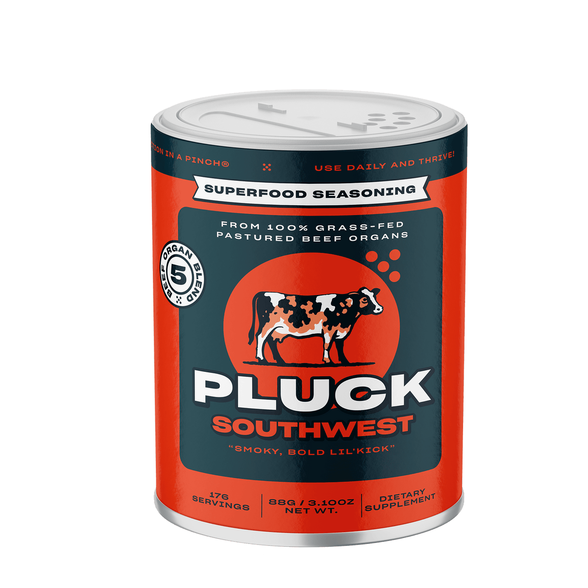 Pluck Seasoning Shaker Pluck Southwest - Animal-Based Superfood Seasoning