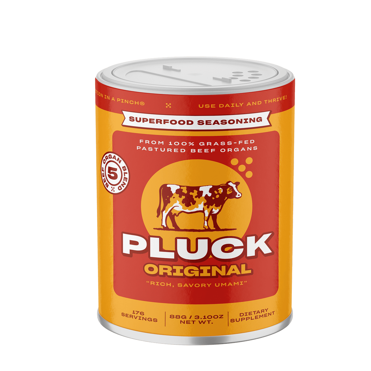 Pluck Seasoning Shaker Pluck Original – Animal-Based Superfood Seasoning