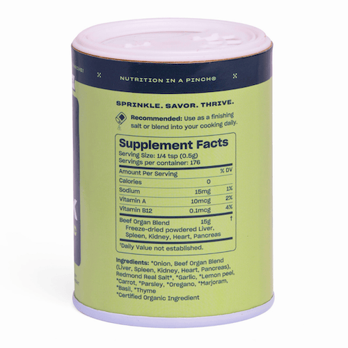 Pluck Seasoning Shaker Pluck Zesty Garlic – Animal-Based Superfood Seasoning