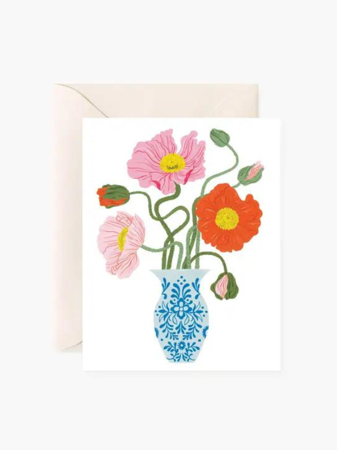 Poppy Vase Greeting Card - My American Goods