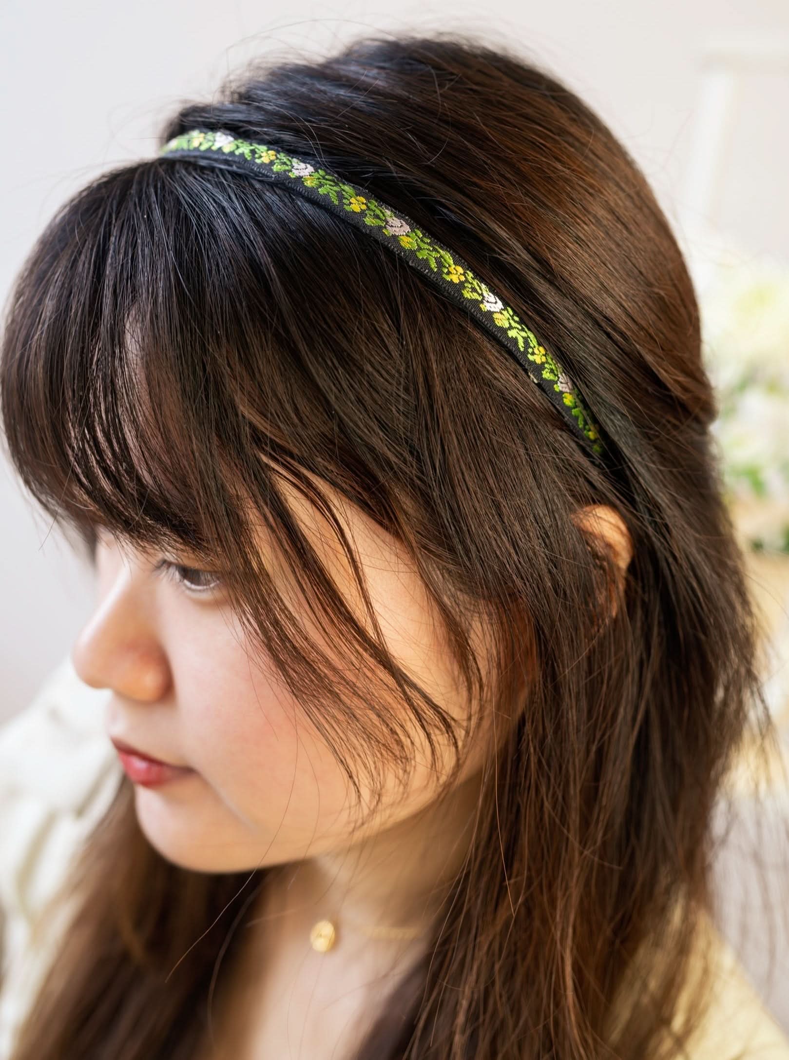 Ash & Rose Headbands Limelight Vines Skinny Headband