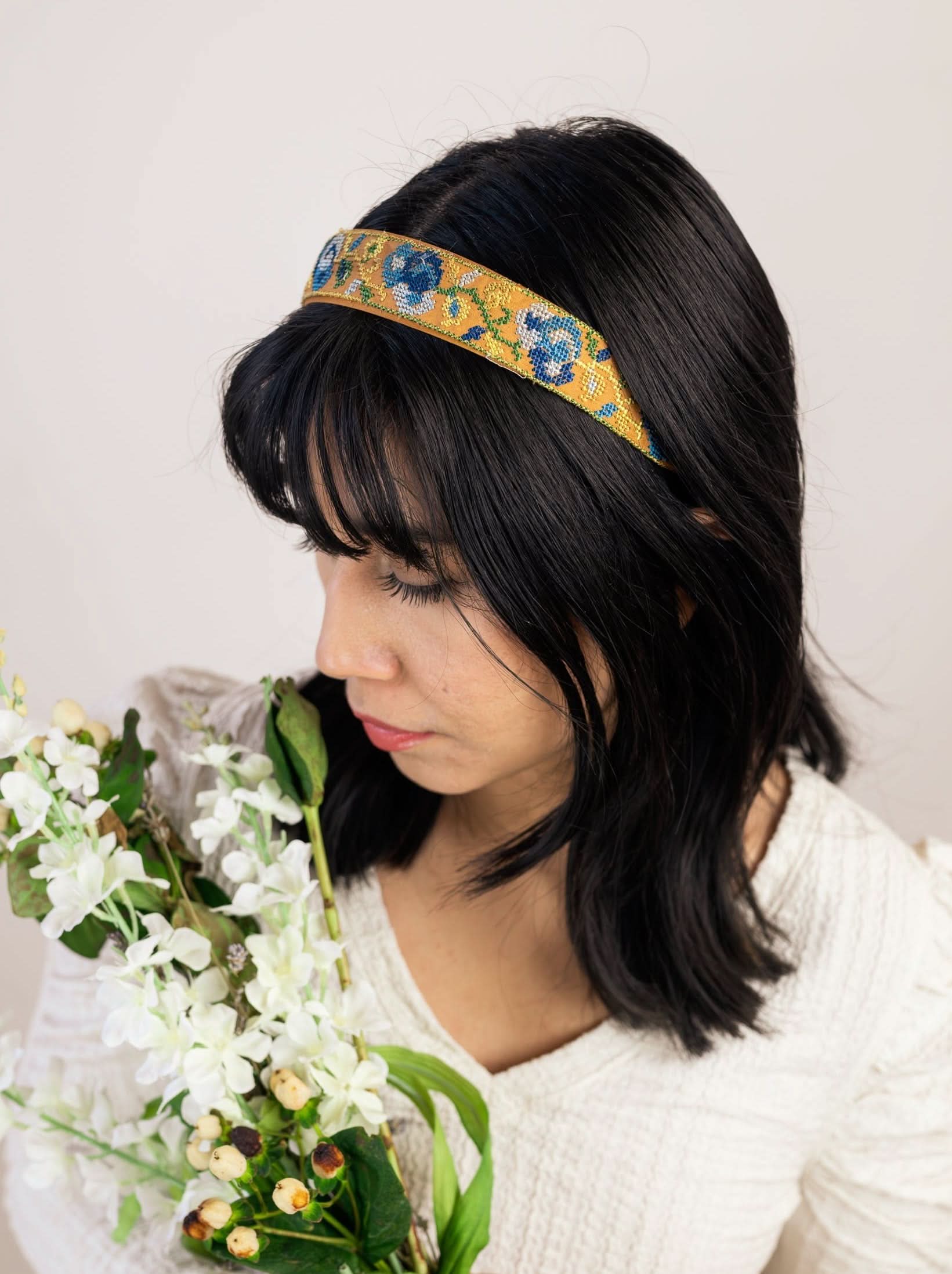 Ash & Rose Headbands Nora Cross Stitch Headband