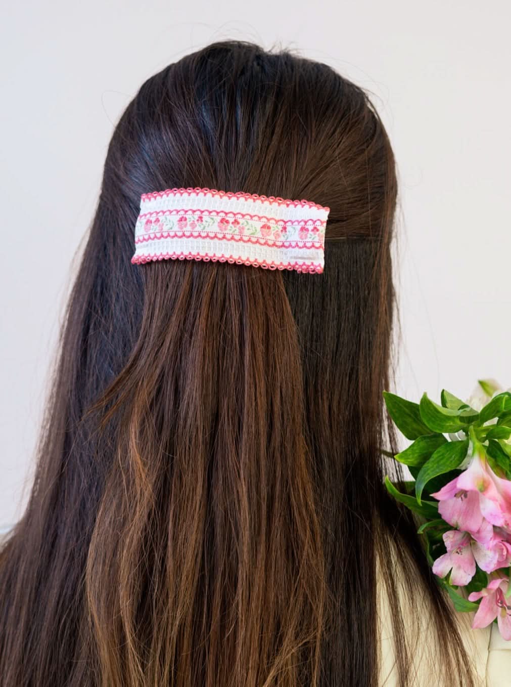 Ash & Rose Hair Clip Spring in Sweden Vintage Ribbon Hair Clip