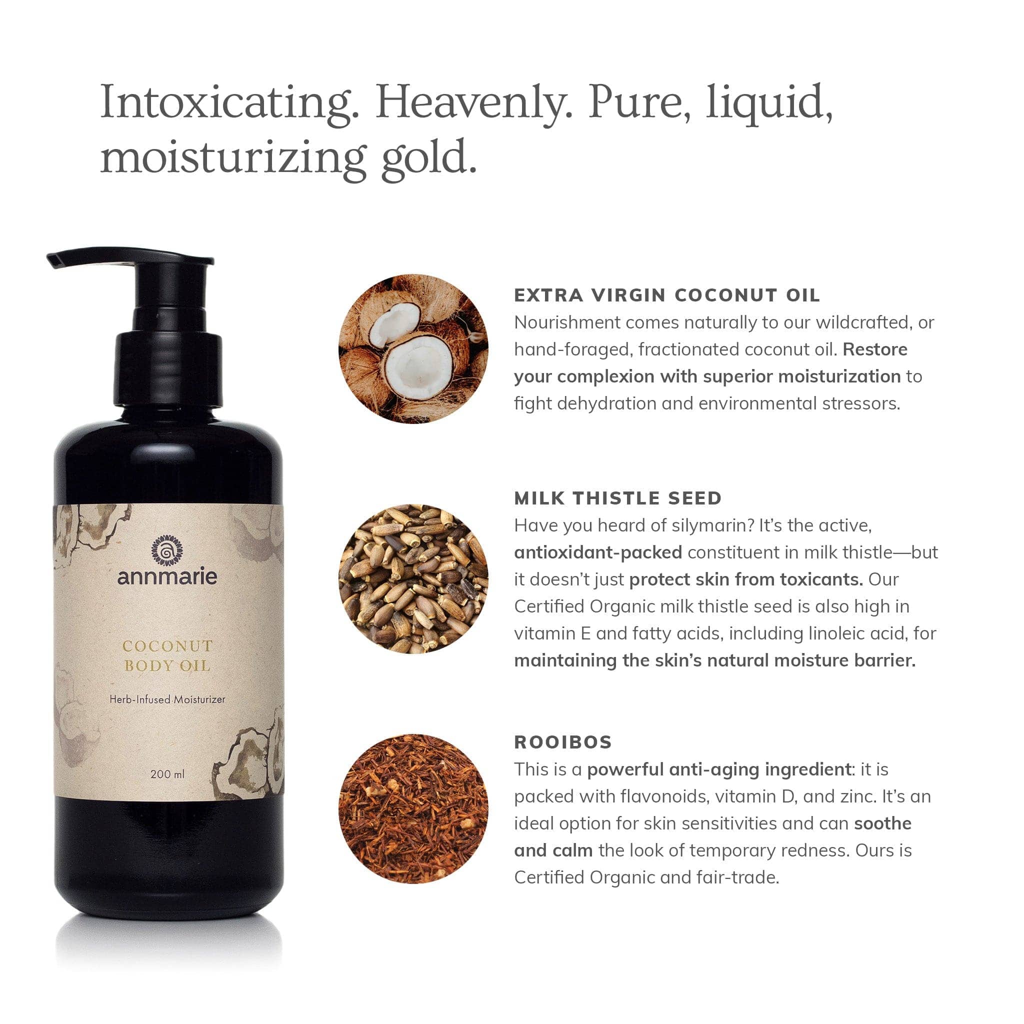 Annmarie Skin Care HIDDEN Coconut Body Oil (200ml)