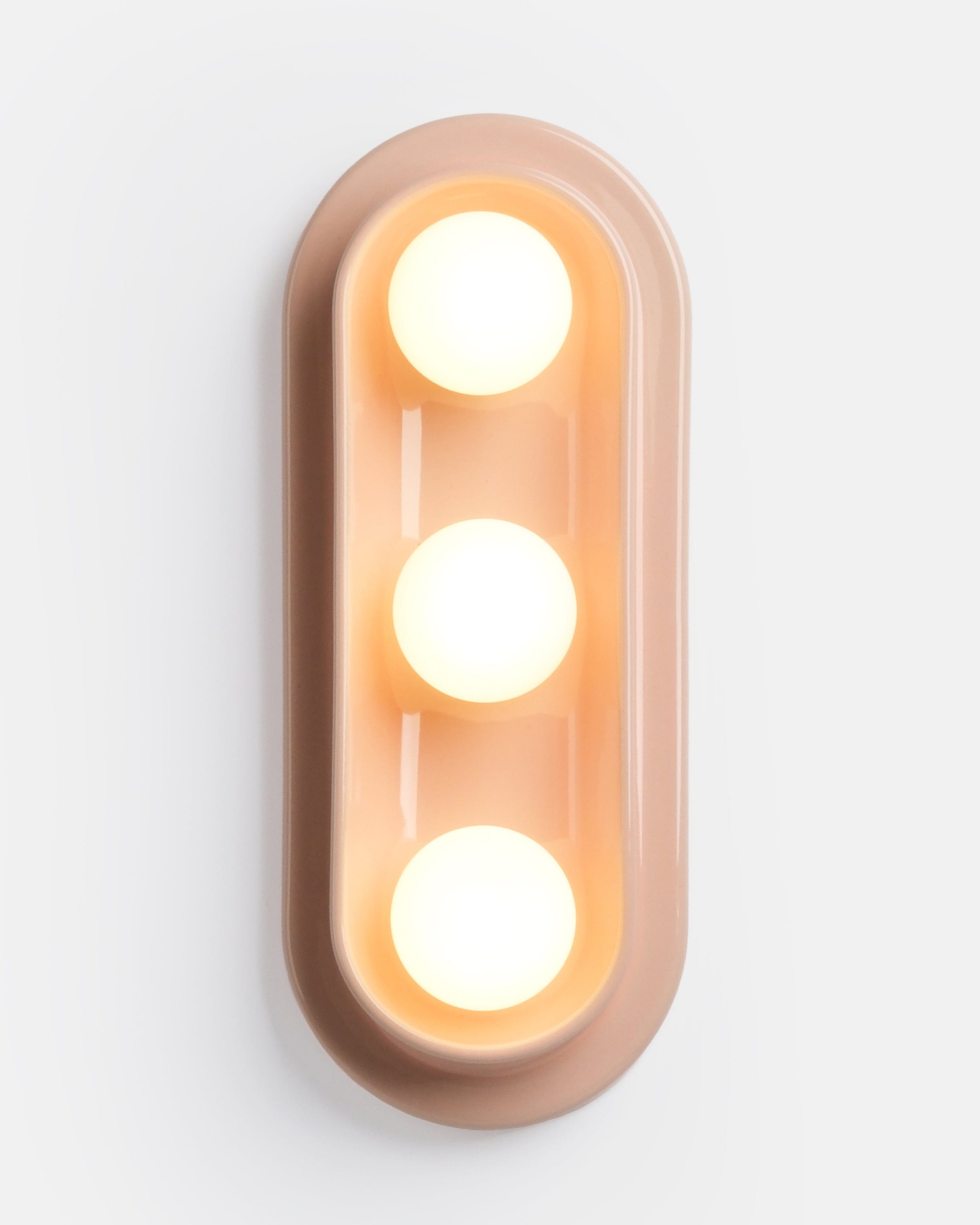 Misewell Lamps Pink Glossy / Plug-in (dimmable) Q Triple Sconce