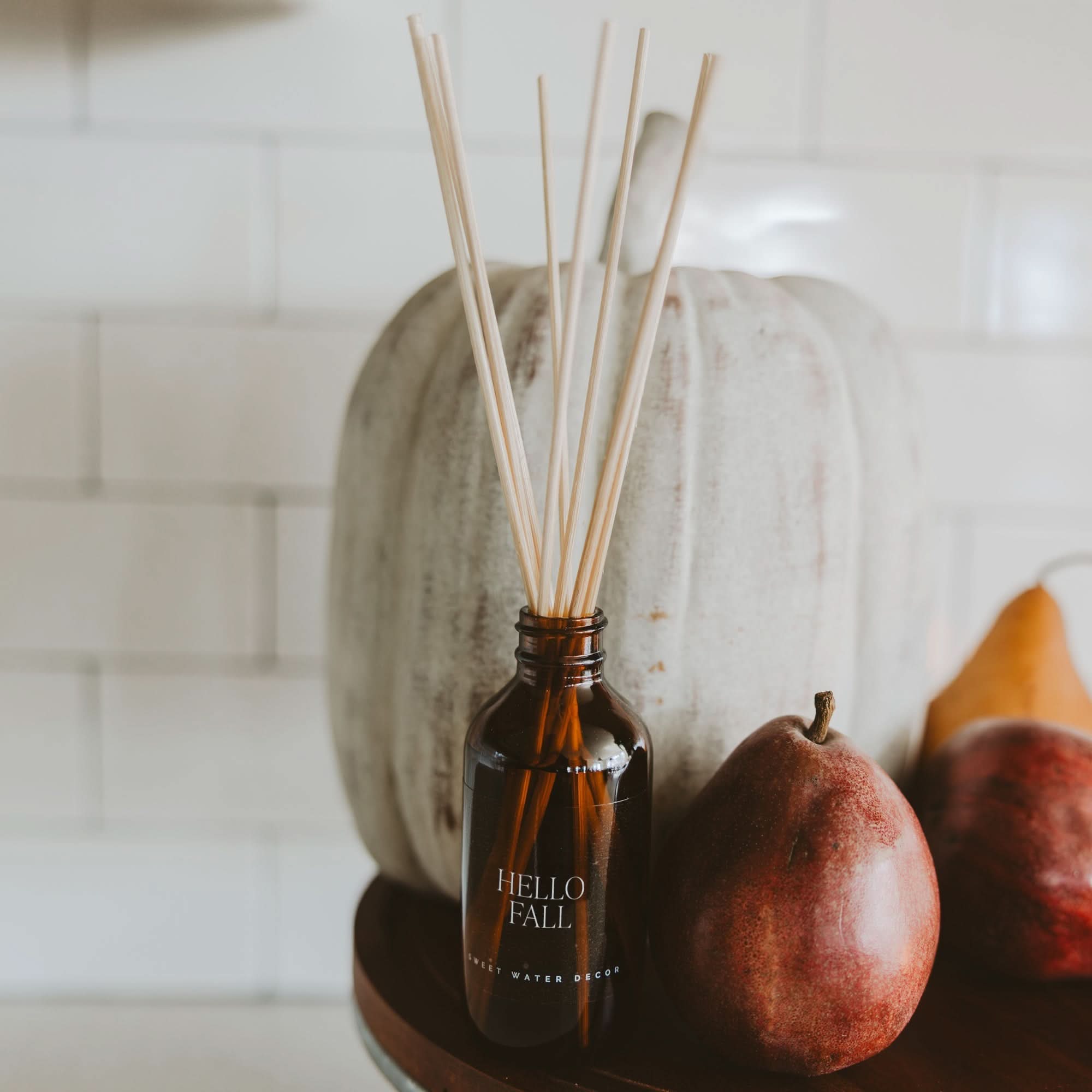 Hello Fall Amber Reed Diffuser - My American Goods