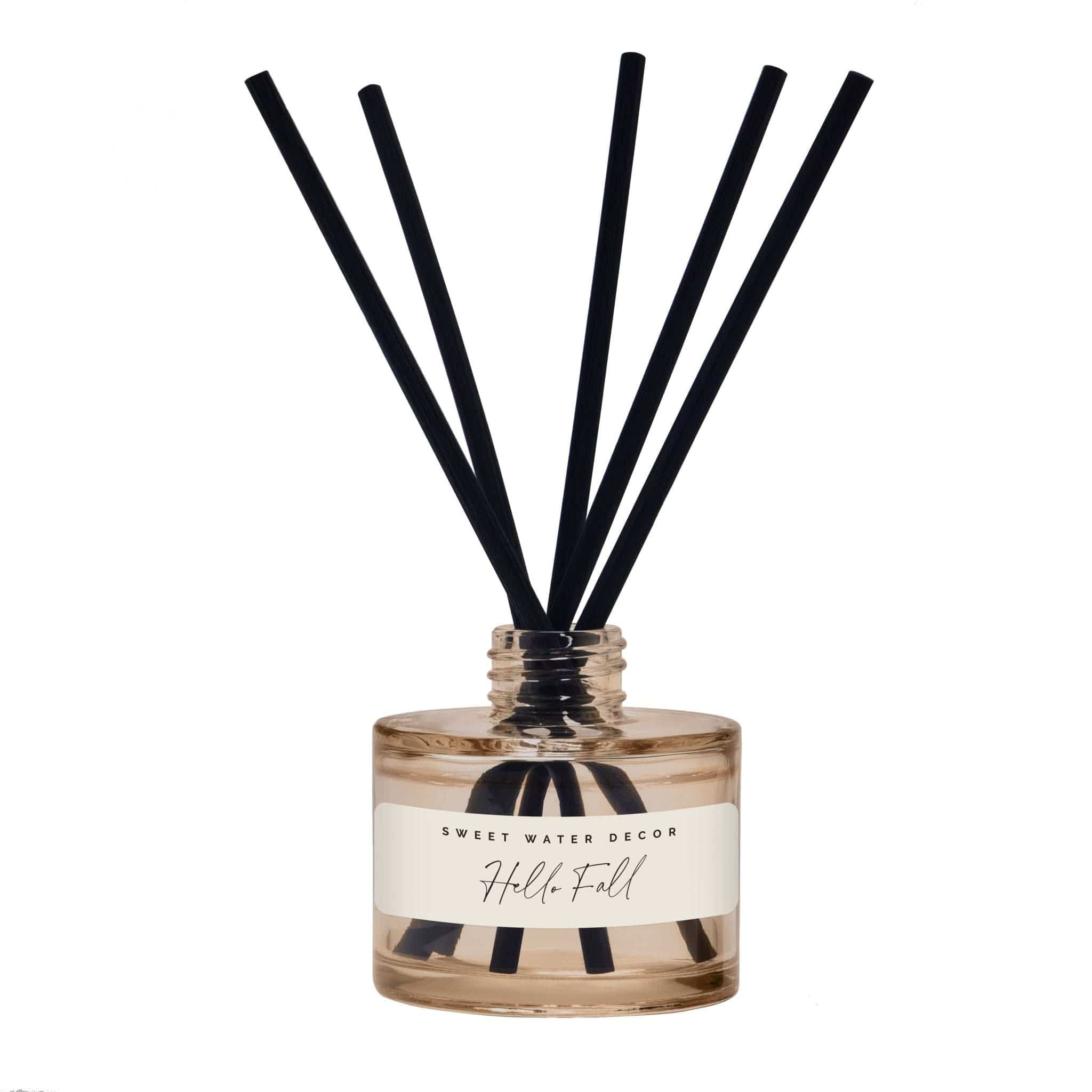 Hello Fall Tinted Glass Jar Reed Diffuser - My American Goods