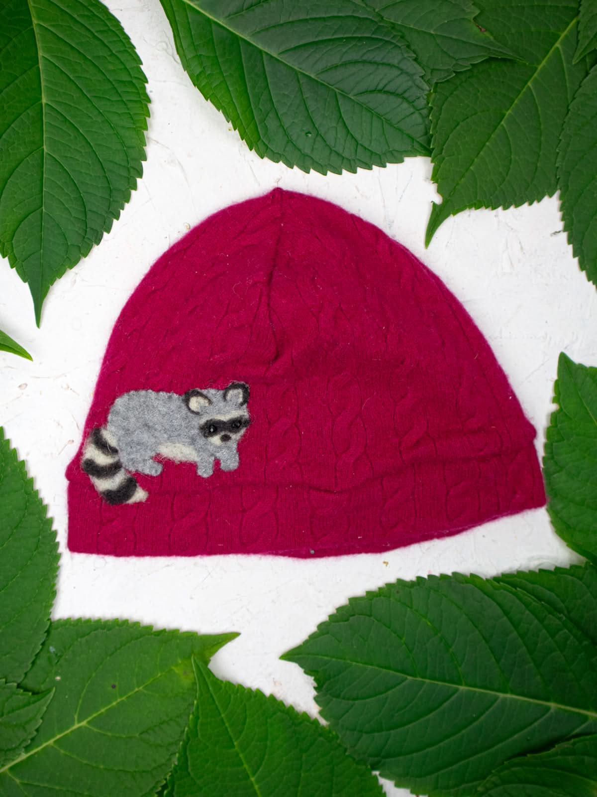 Raccoon Cashmere Hat- Adult/Big Kid - My American Goods