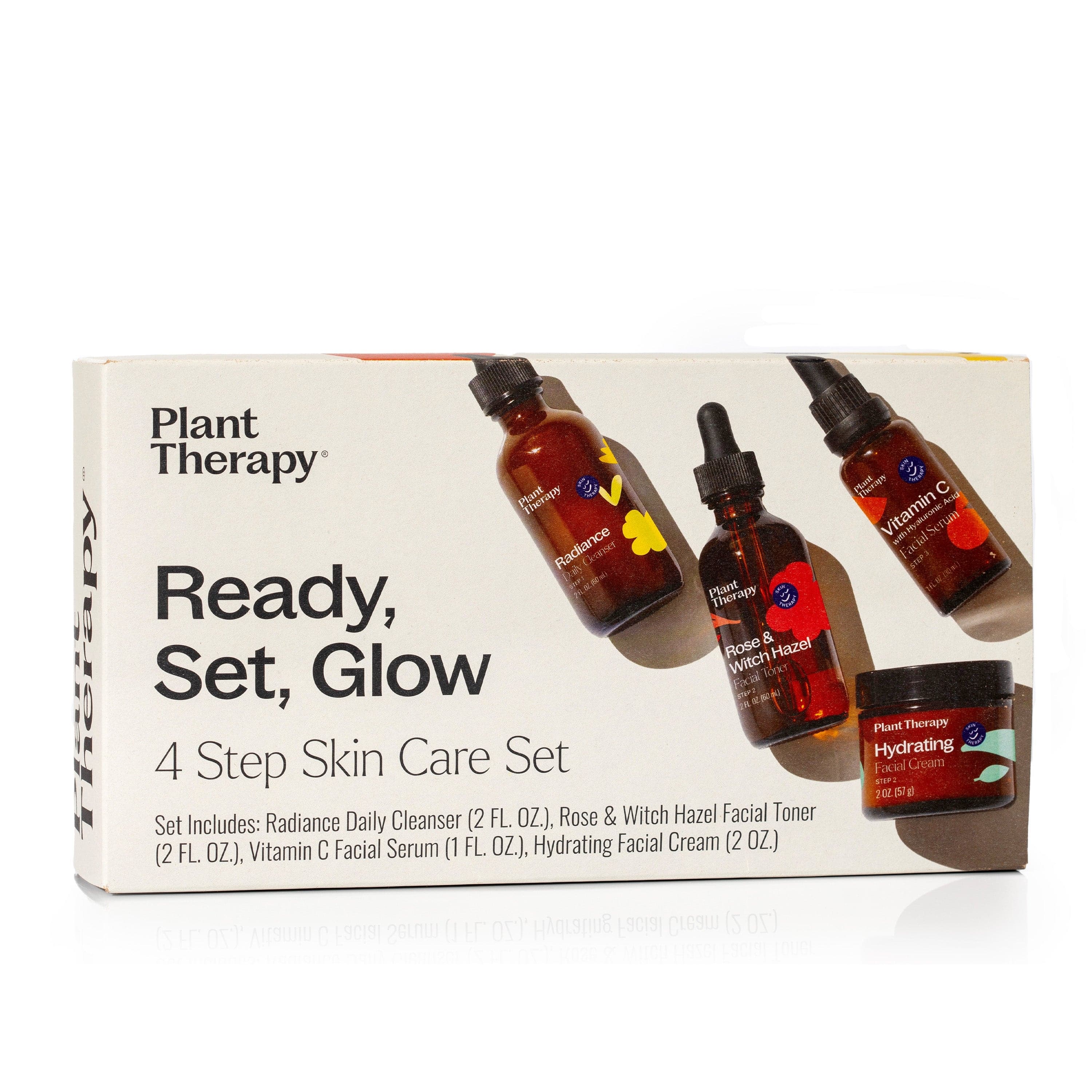 Plant Therapy Hair & Skin Care Ready, Set, Glow 4 Step Skin Care Set