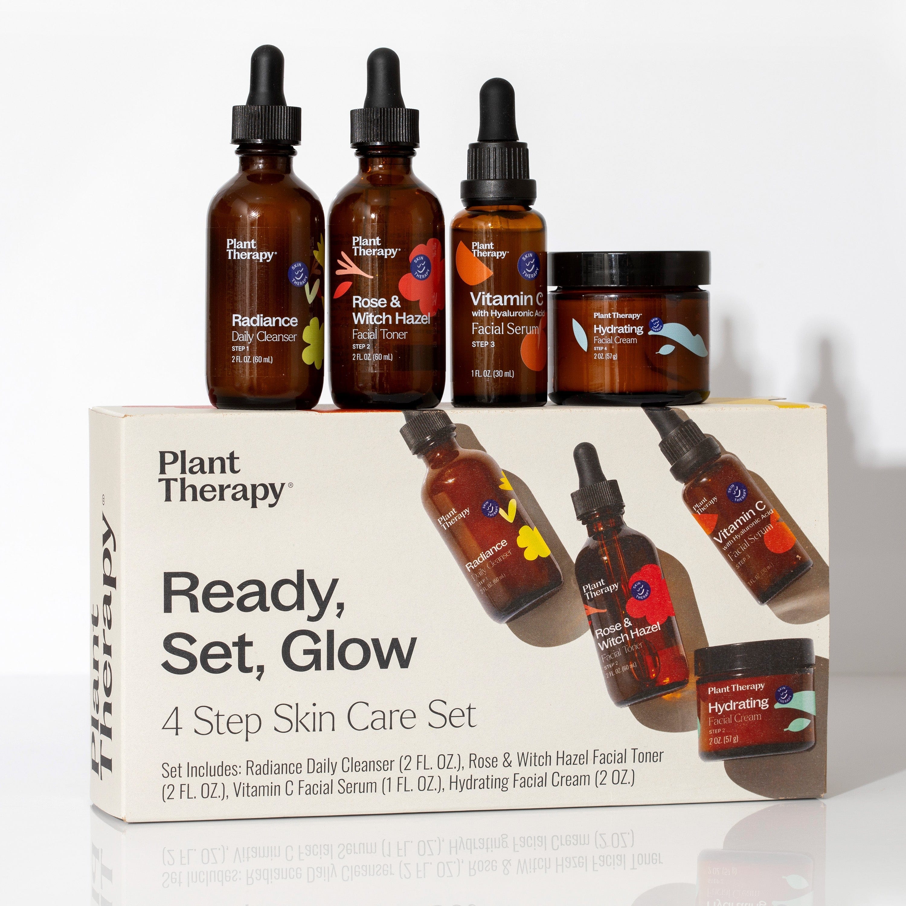 Plant Therapy Hair & Skin Care Ready, Set, Glow 4 Step Skin Care Set