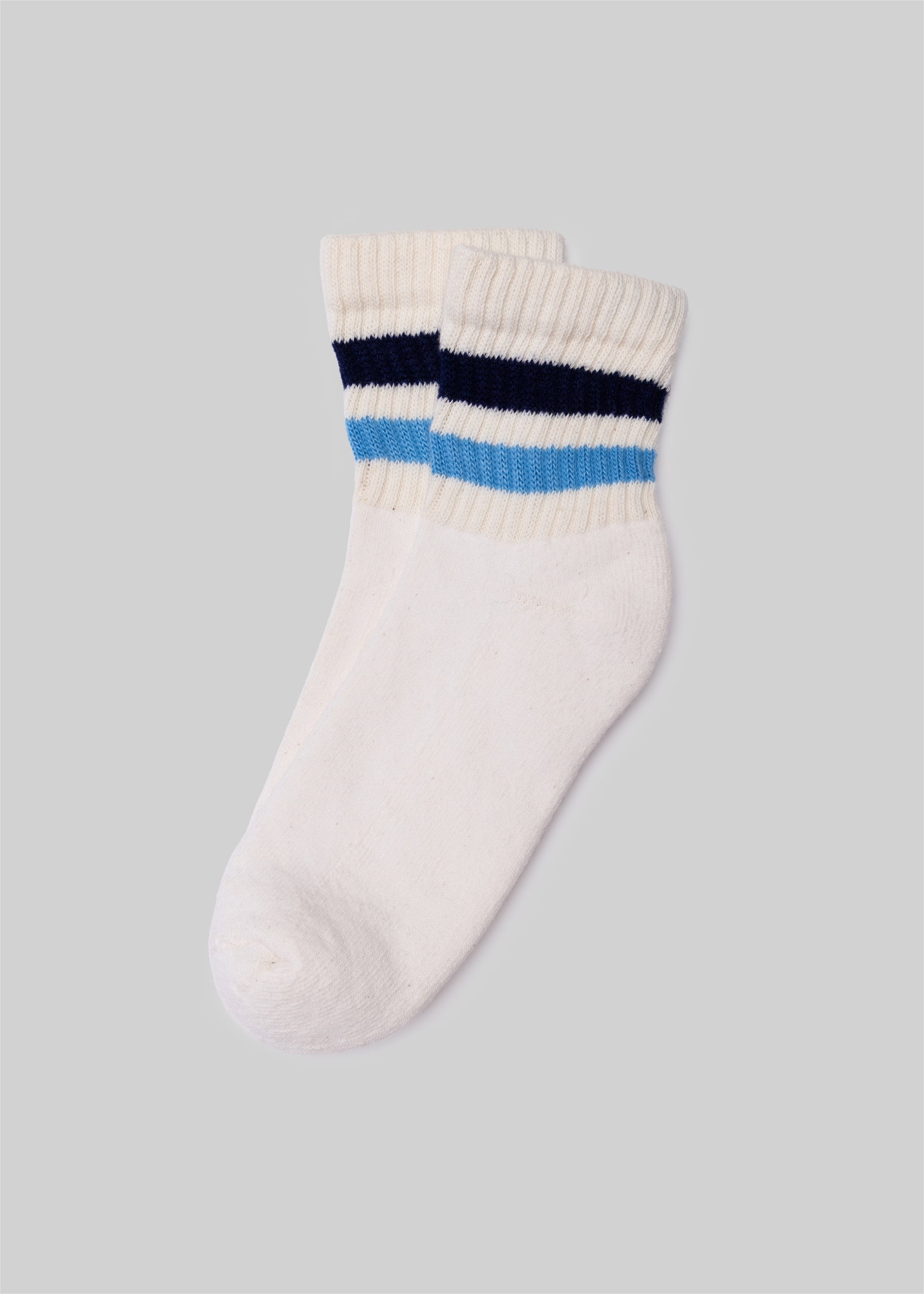 American Trench Socks navy/col. blue / One Size The Retro Stripe Quarter Crew