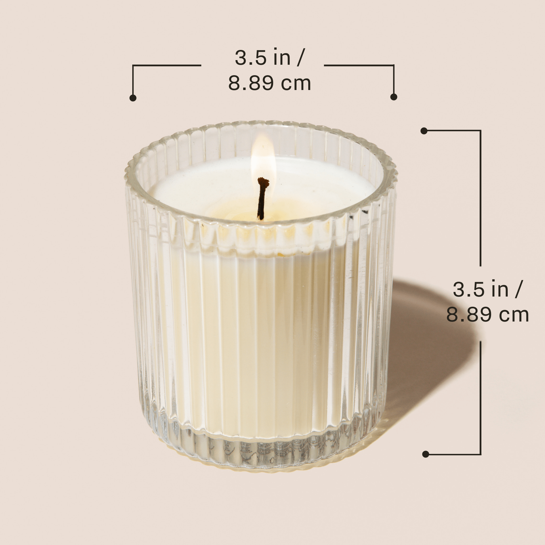 Christmas Fluted Soy Candle - Ribbed Glass Jar - 12 oz - My American Goods