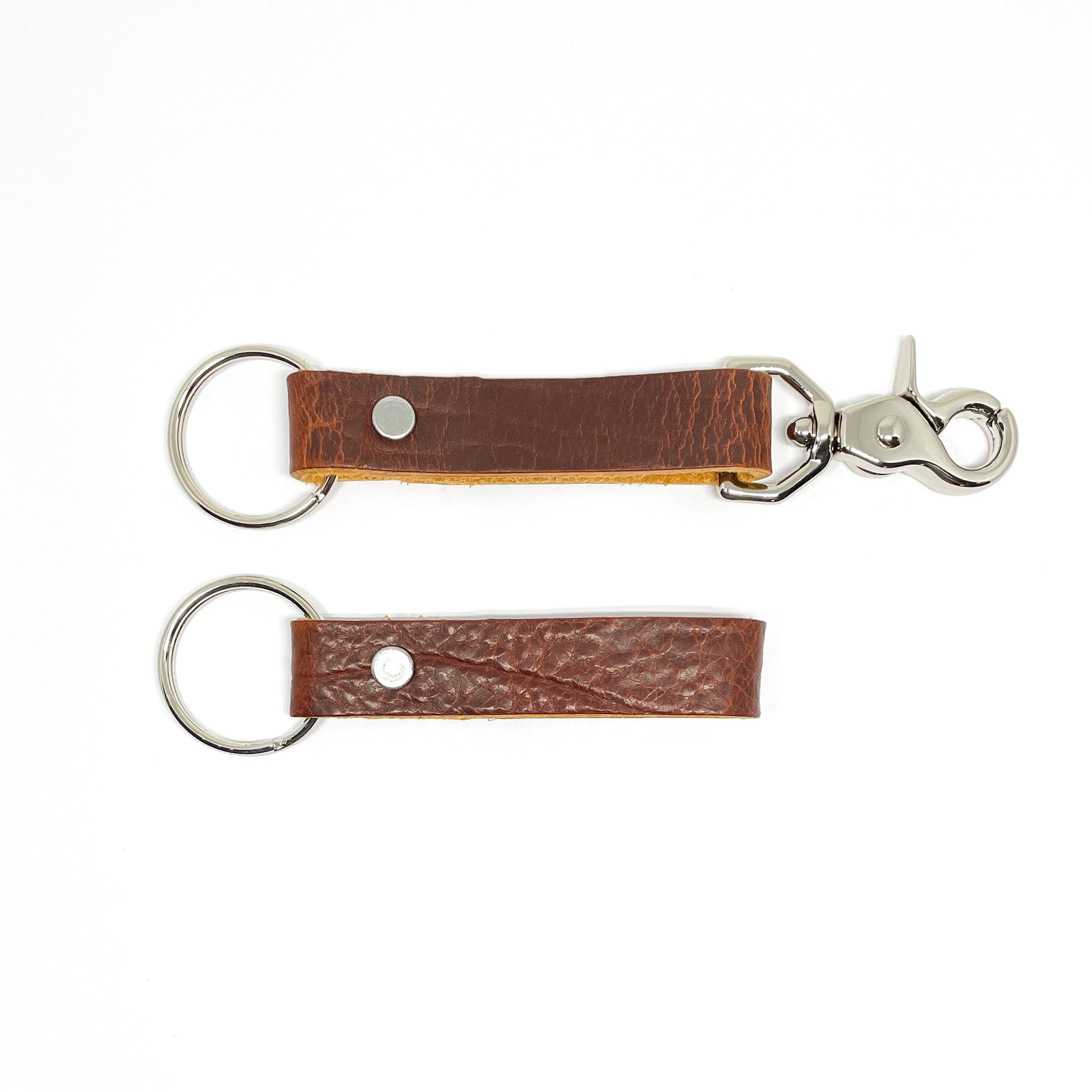 Rogue Industries Key Chain Bison Leather - Brown with Latch Leather Key Chain