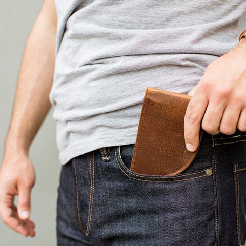 Rogue Industries Wallet American Bison Leather Front Pocket Wallet