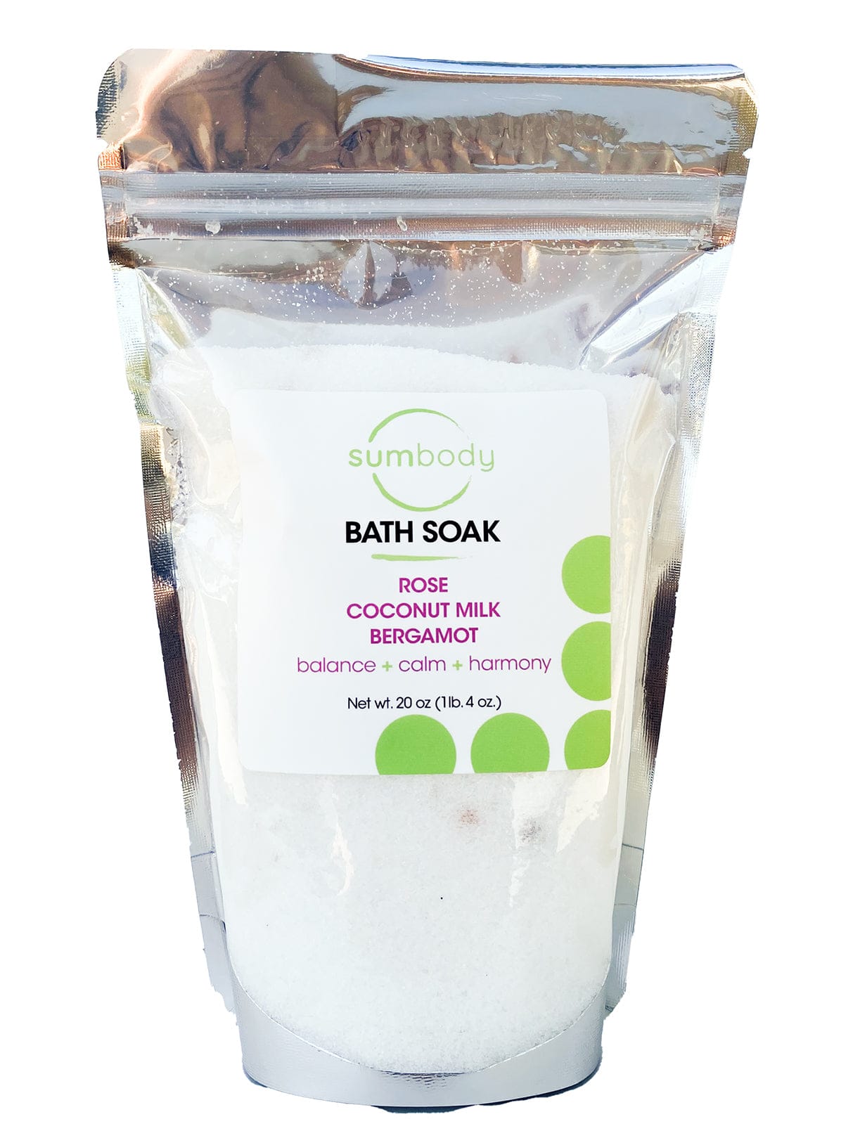 Sumbody Skincare Rose Bergamot Coconut Milk 20oz Aromatherapy Bath Salts 25 oz