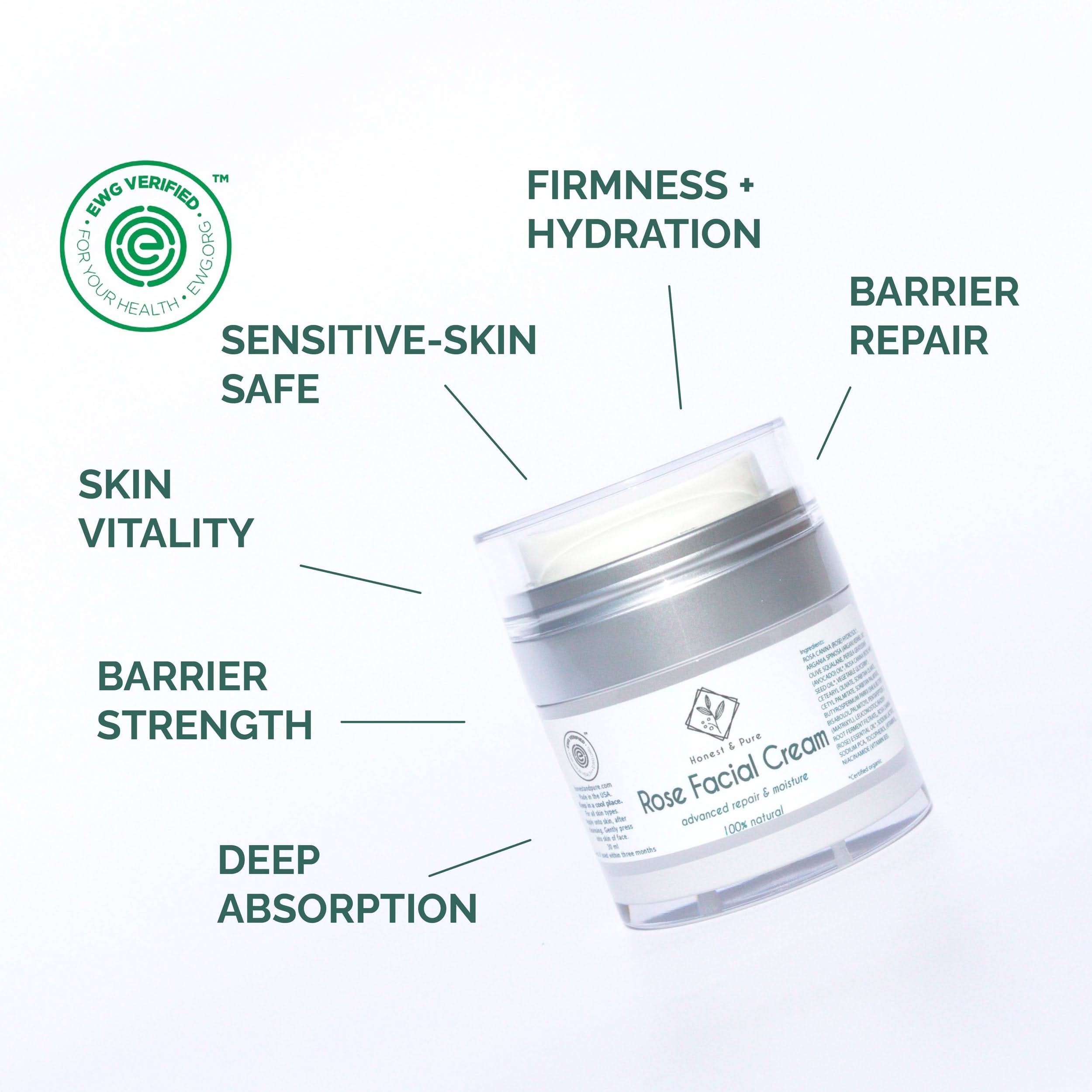 Honest & Pure Rose Facial Cream