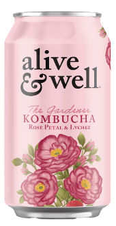 Alive & Well Kombucha Kombucha Rose Petal & Lychee Kombucha