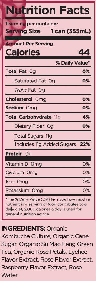 Rose Petal & Lychee Kombucha