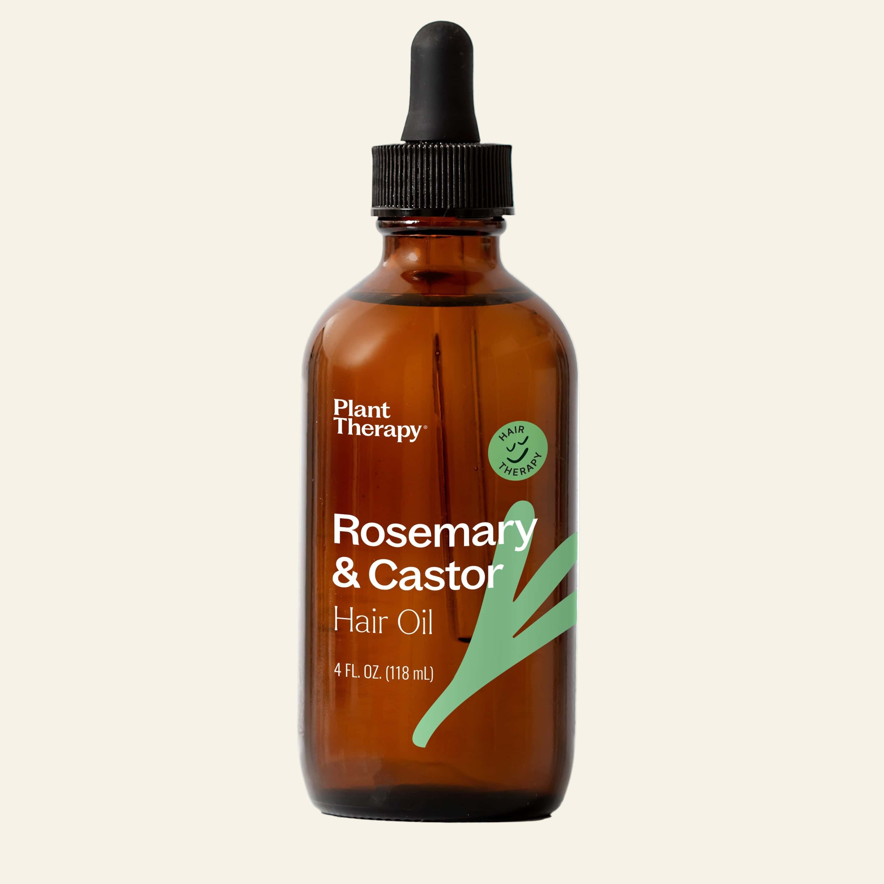 Plant Therapy Hair & Skin Care 4 oz Rosemary & Castor Hair Oil