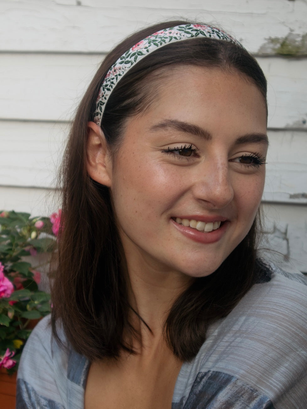 Rosy Outlook Ribbon Headband - My American Goods