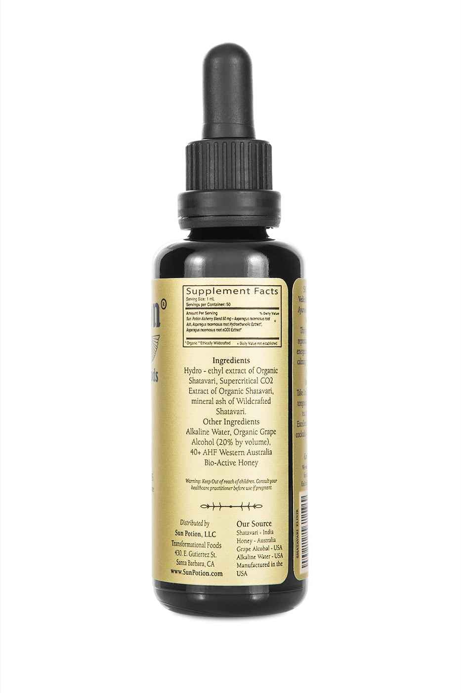 Sun Potion tincture 50ml Shatavari tincture Shatavari Transcendent Elixir