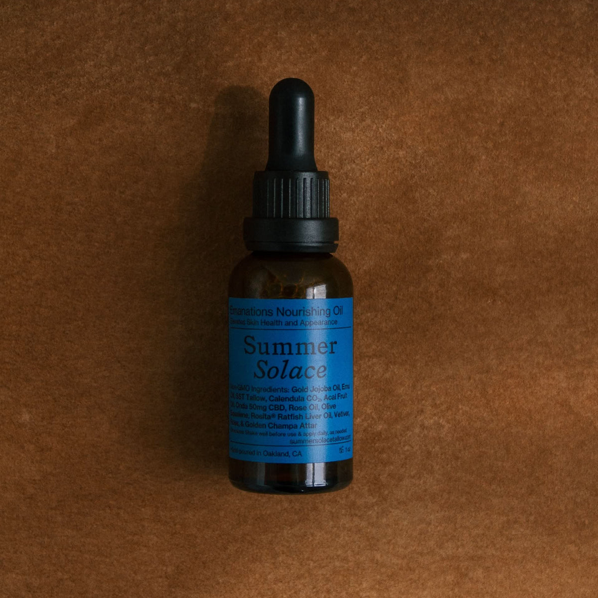 Summer Solace Tallow Face and Hair Oil Emanations Face Oil – Deeply Nourishing | Champa, Tuberose & White Ginger Lil