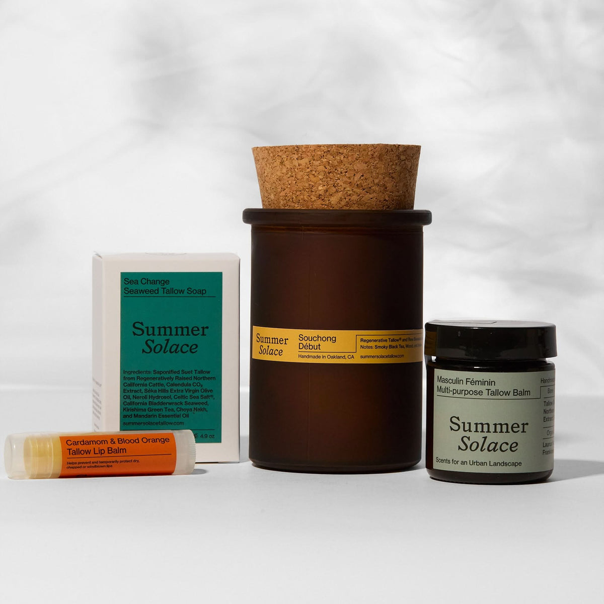 Summer Solace Tallow Gift Sets The California Collection- Full Size Candle The California Collection – Signature Tallow-Based Scents Bundle