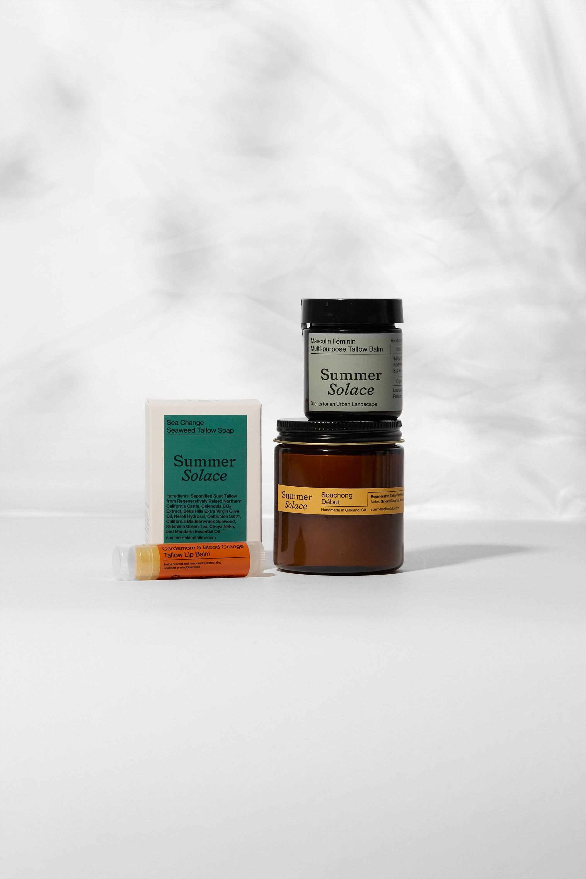 Summer Solace Tallow Gift Sets The California Collection-Travel Size Candle The California Collection – Signature Tallow-Based Scents Bundle