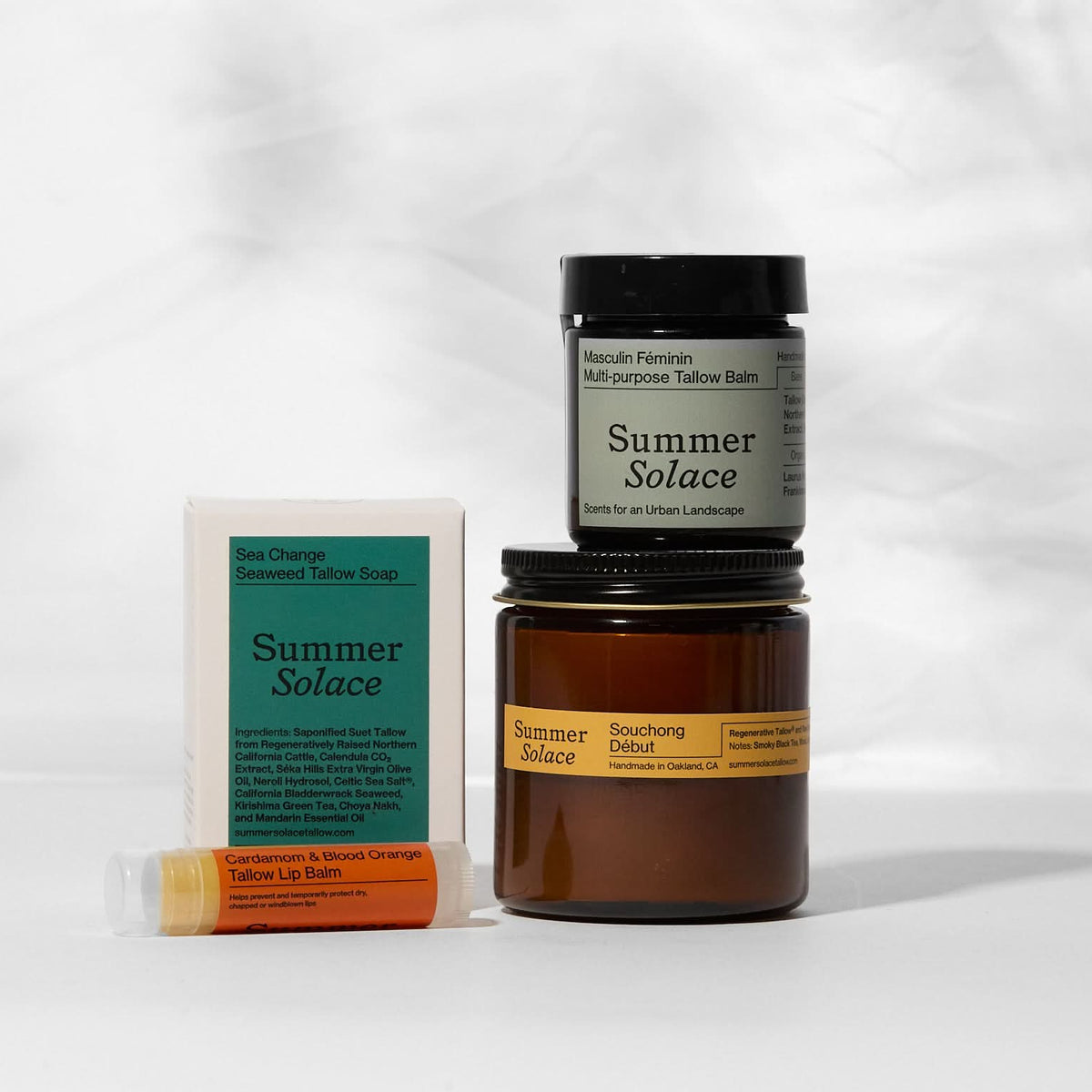 Summer Solace Tallow Gift Sets The California Collection-Travel Size Candle The California Collection – Signature Tallow-Based Scents Bundle