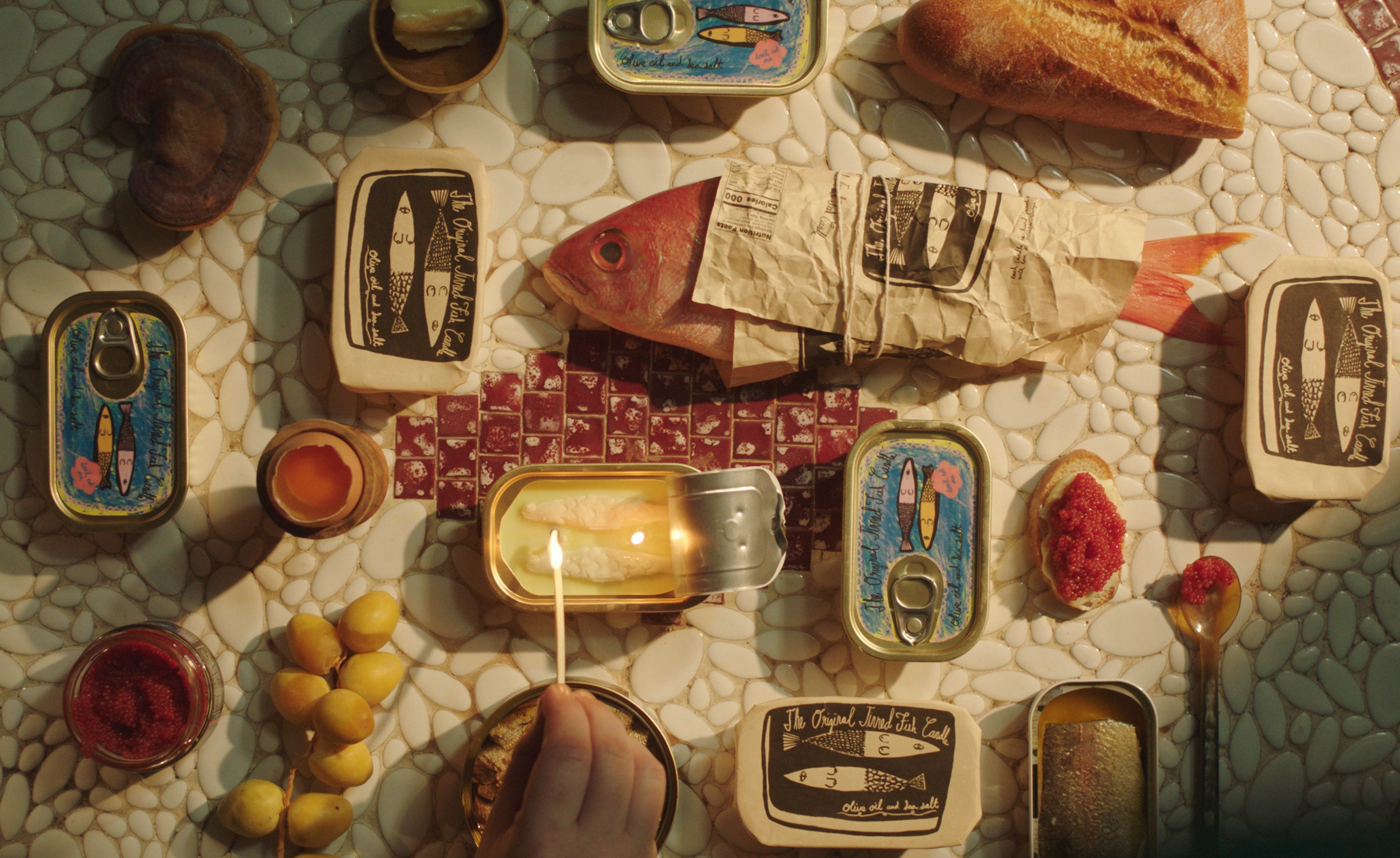 Tinned Fish Candle - Olive Oil and Sea Salt (Ocean Breeze Scented) - My American Goods