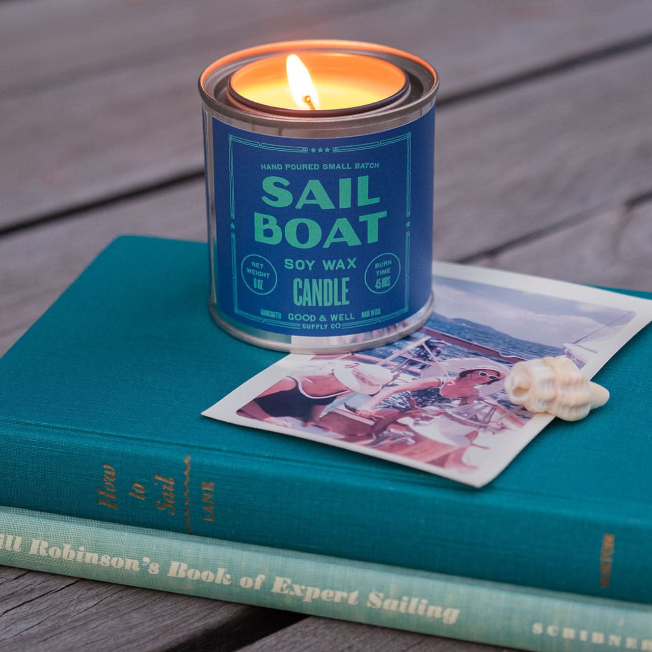 Good & Well Supply Co Candles Sail Boat Happy Place Candle