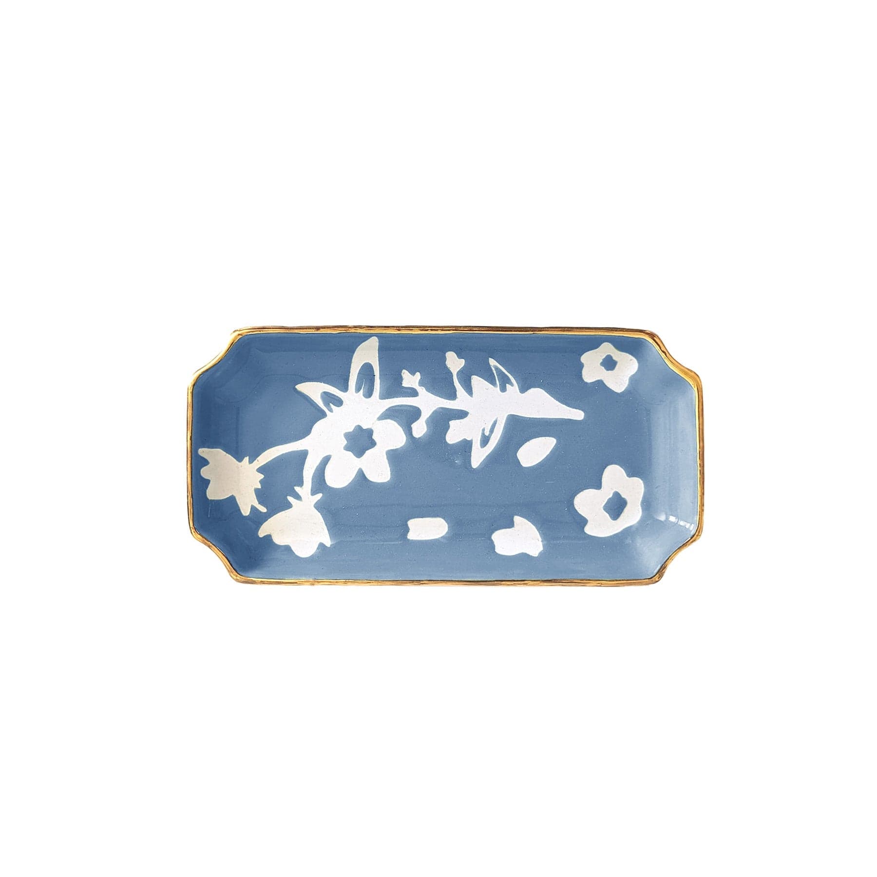 Ruby Clay Company Tray Small / French Blue Sakura Trays with 22K Gold Accent