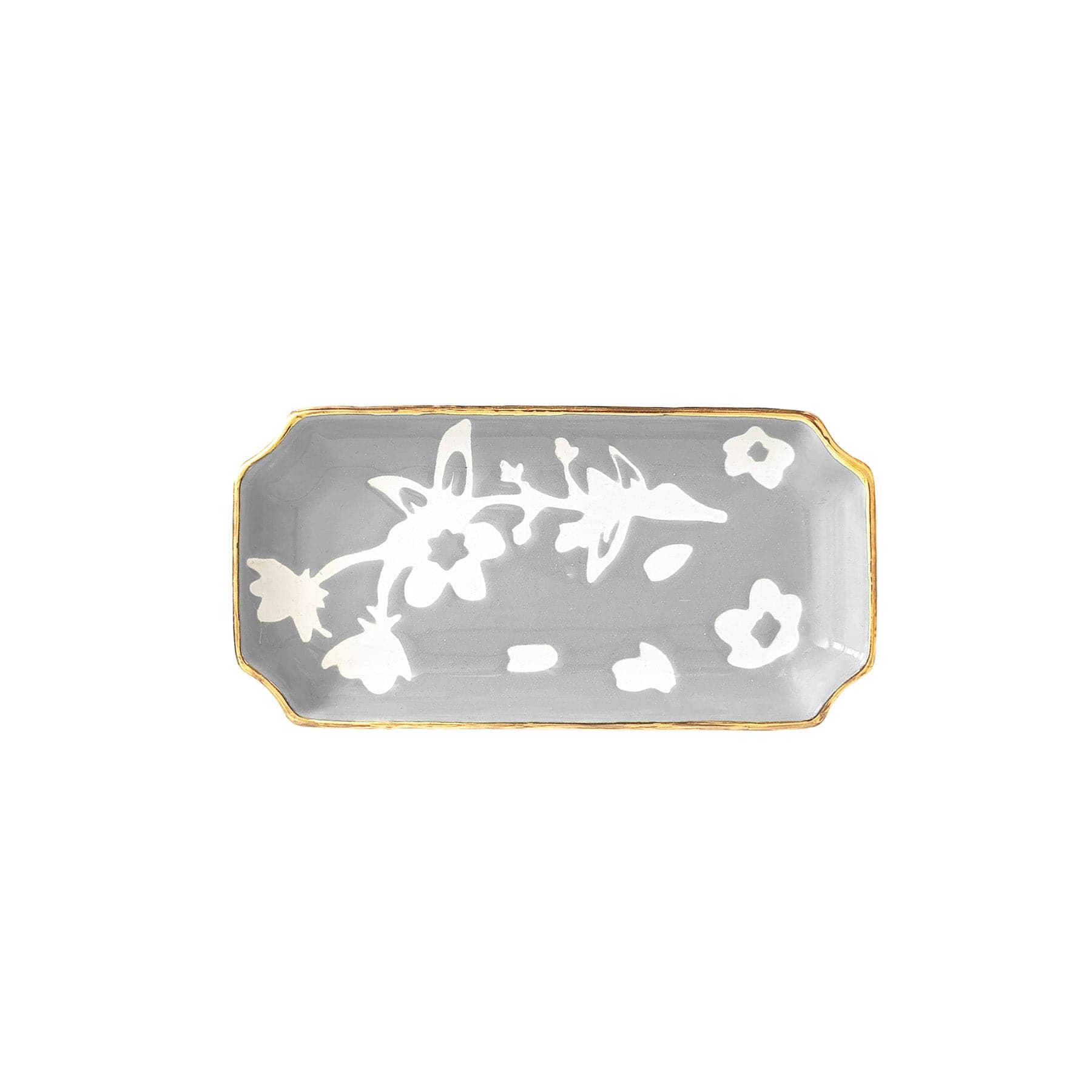 Ruby Clay Company Tray Small / Light Gray Sakura Trays with 22K Gold Accent