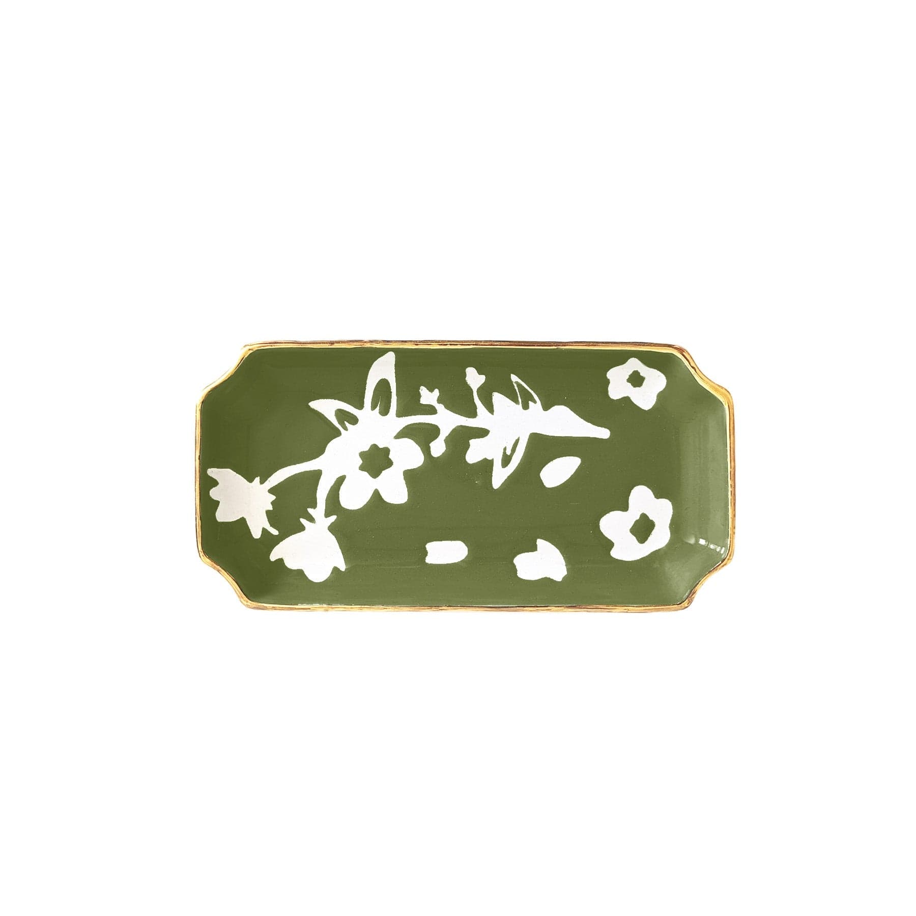 Ruby Clay Company Tray Small / Moss Green Sakura Trays with 22K Gold Accent