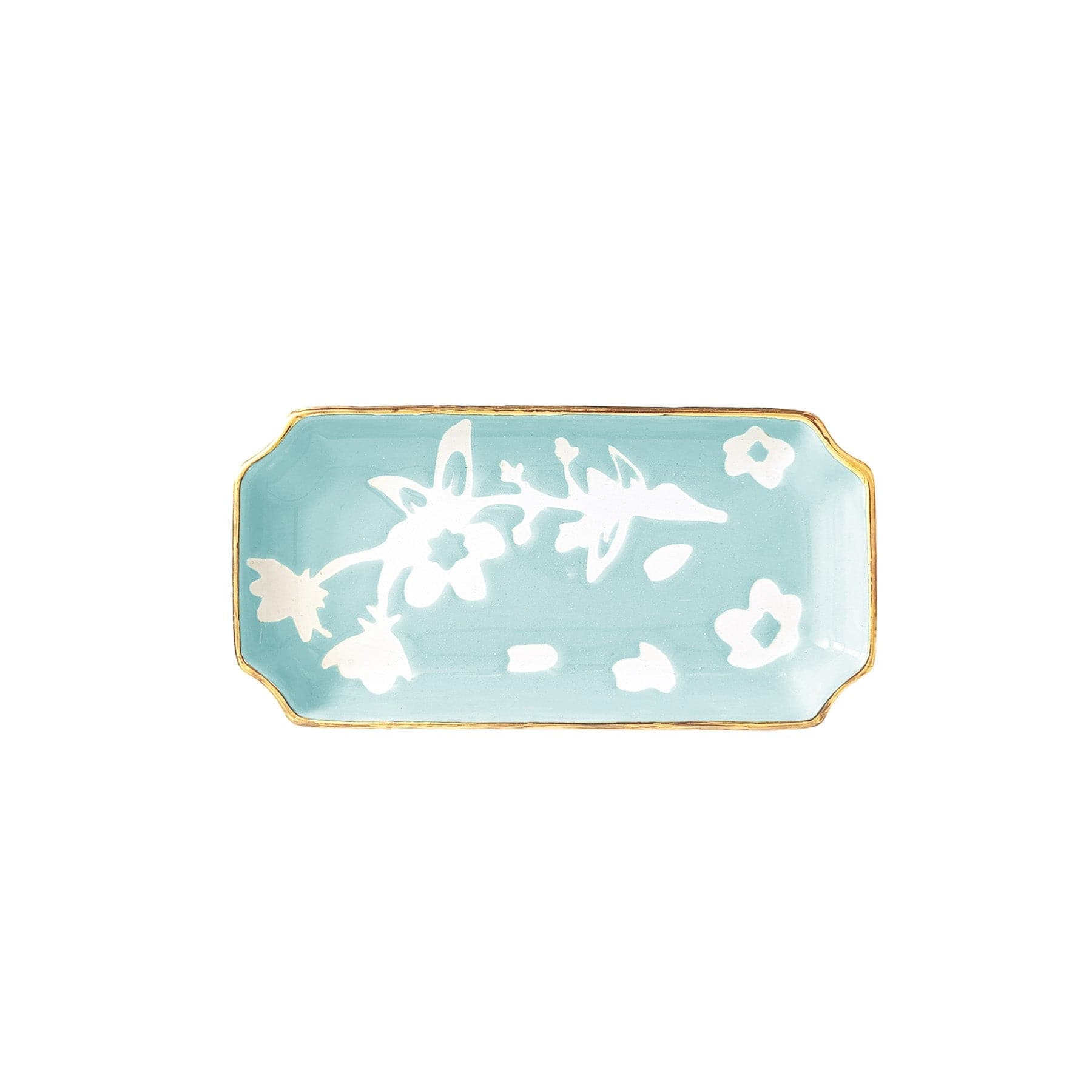 Ruby Clay Company Tray Small / Robins Egg Blue Sakura Trays with 22K Gold Accent