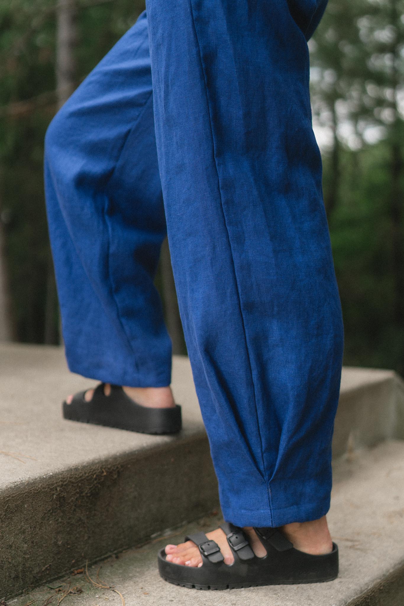 Crescent Moon Pants in Kingfisher Blue