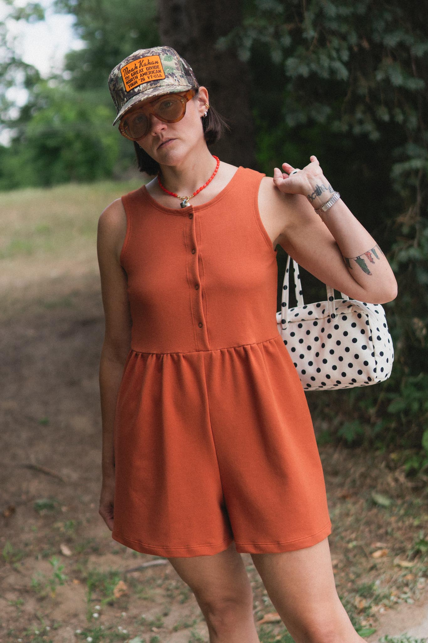 Marianne Romper in Persimmon
