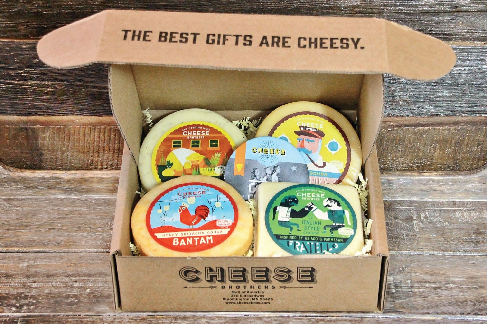 Cheese Brothers, Inc. Gifts and Bundles Wisconsin Cheese Sampler (4-Pack)