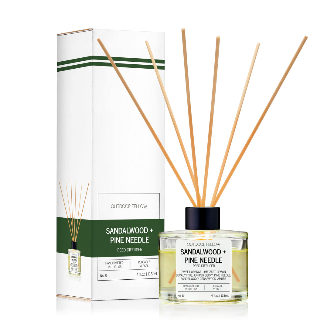 Sandalwood and Pine Needle Reed Diffuser - My American Goods