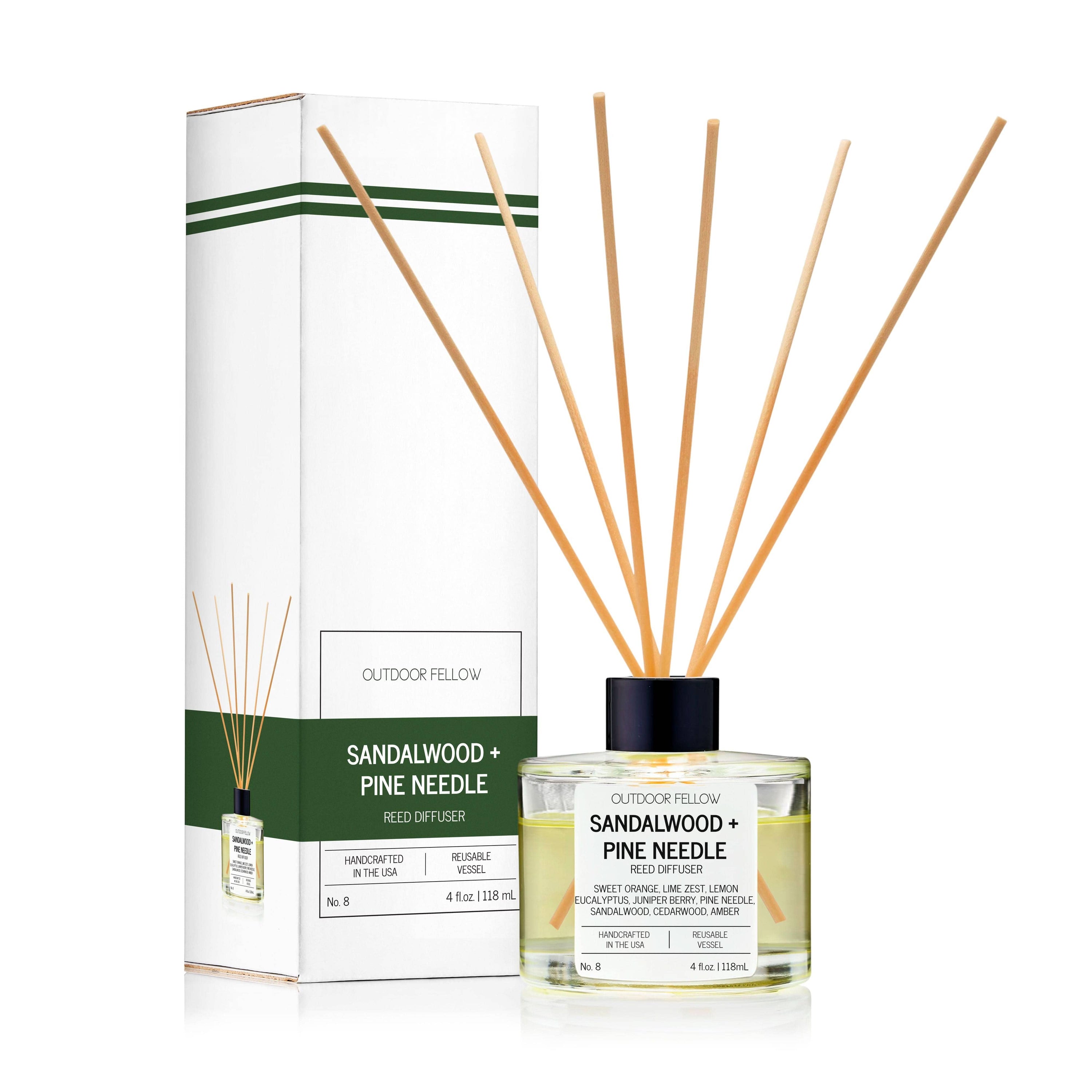 Outdoor Fellow Reed Diffuser Sandalwood and Pine Needle Reed Diffuser