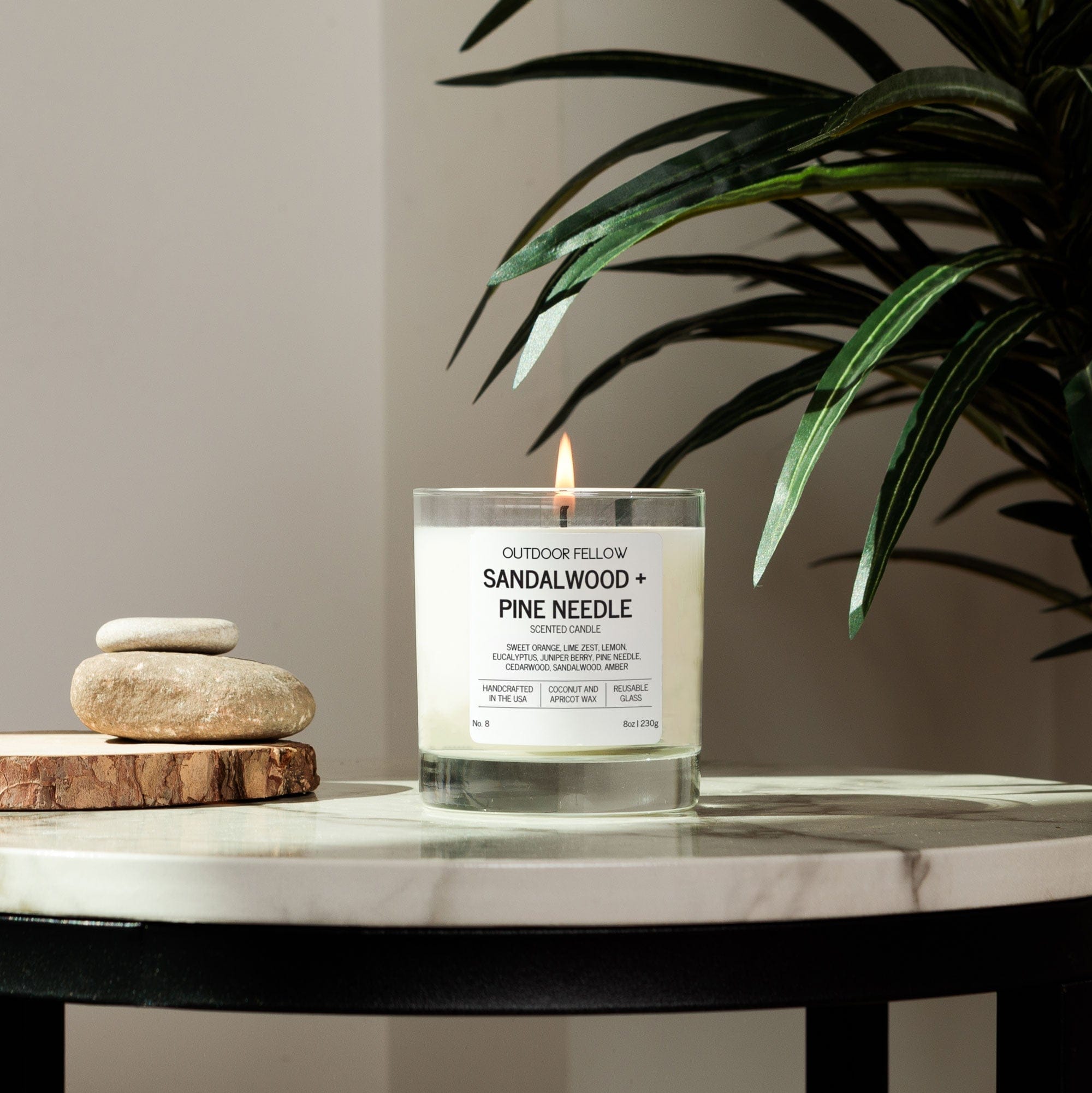 Sandalwood and Pine Needle Scented Candle