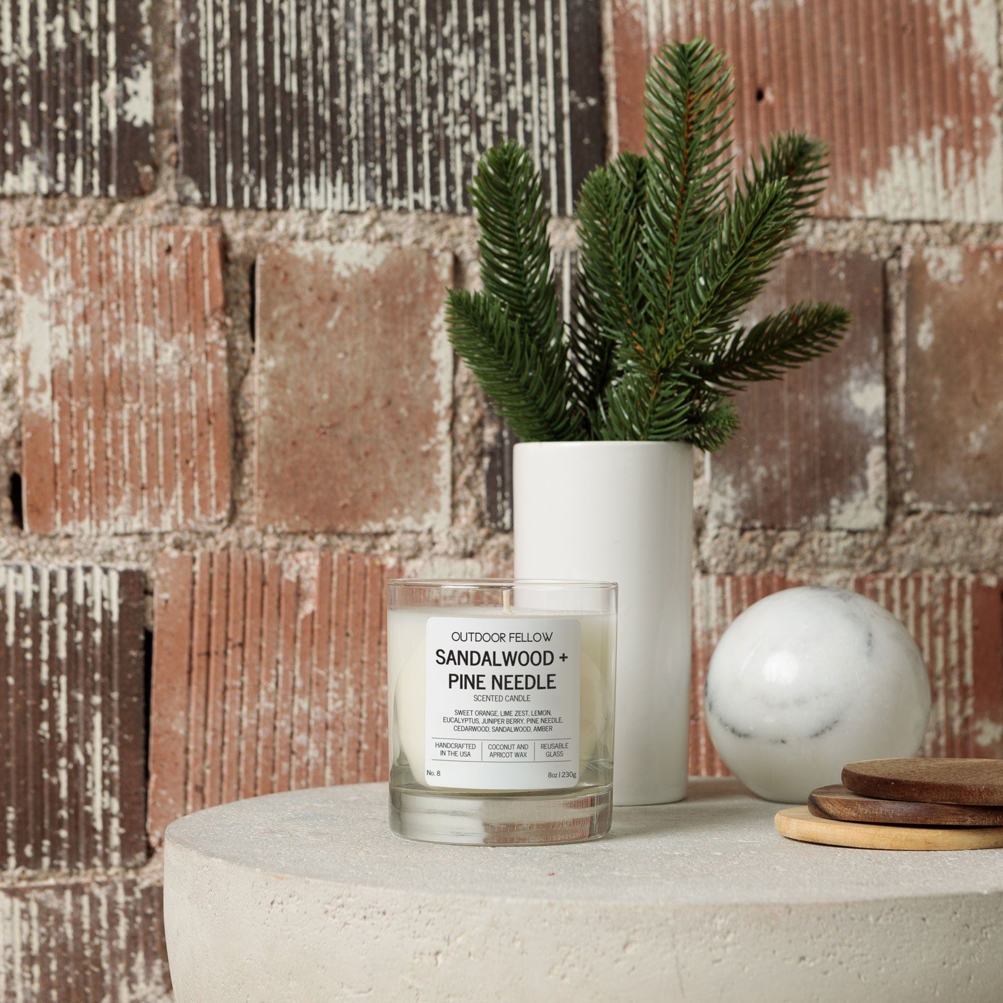 Sandalwood and Pine Needle Scented Candle