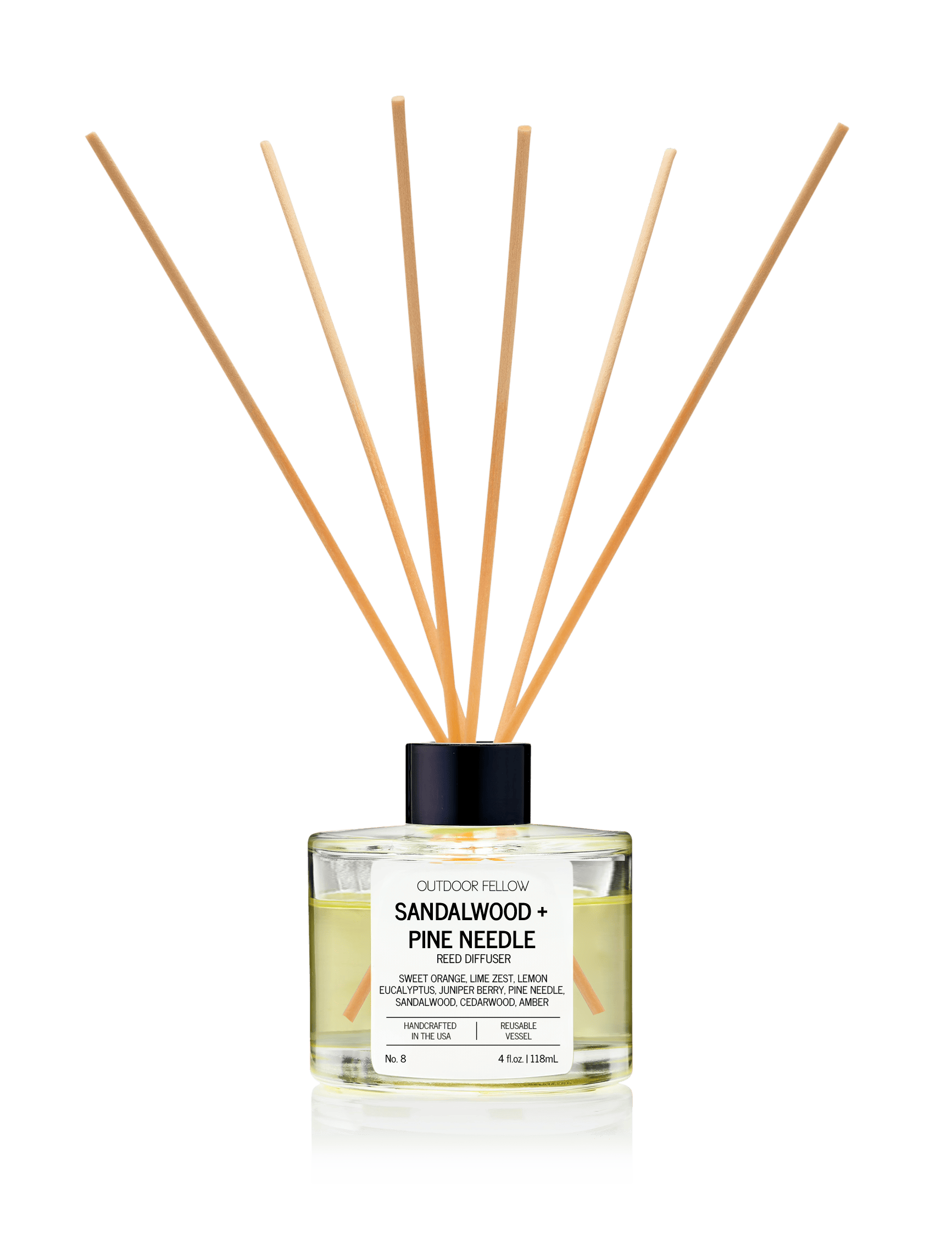 Outdoor Fellow Reed Diffuser Sandalwood and Pine Needle Reed Diffuser